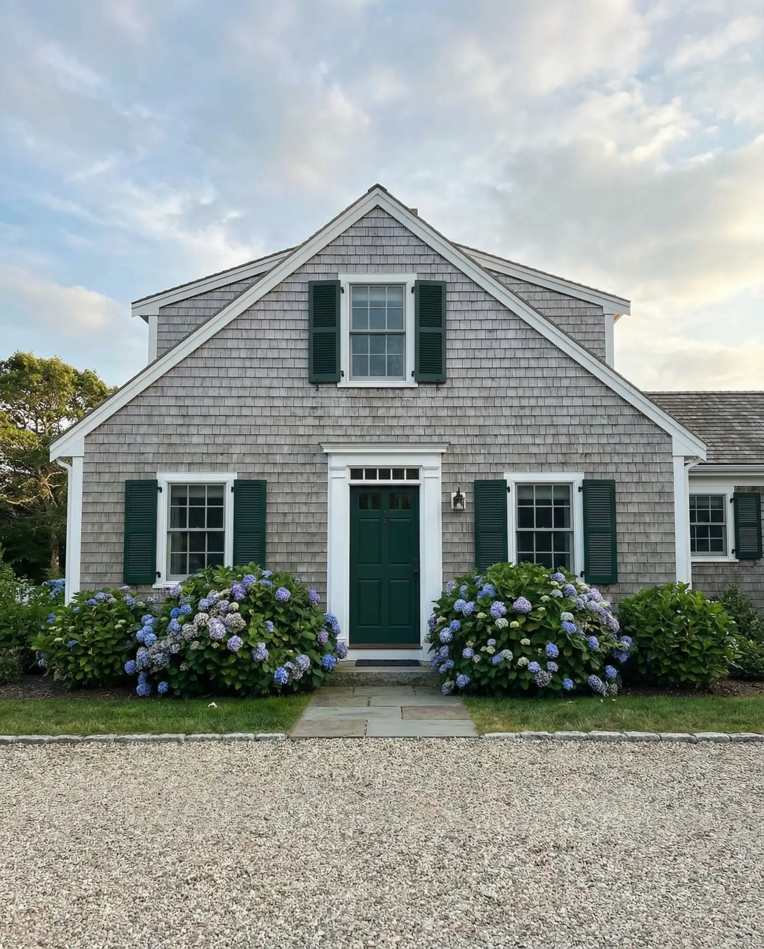 Natural Cedar Shingles with Green Trim 2