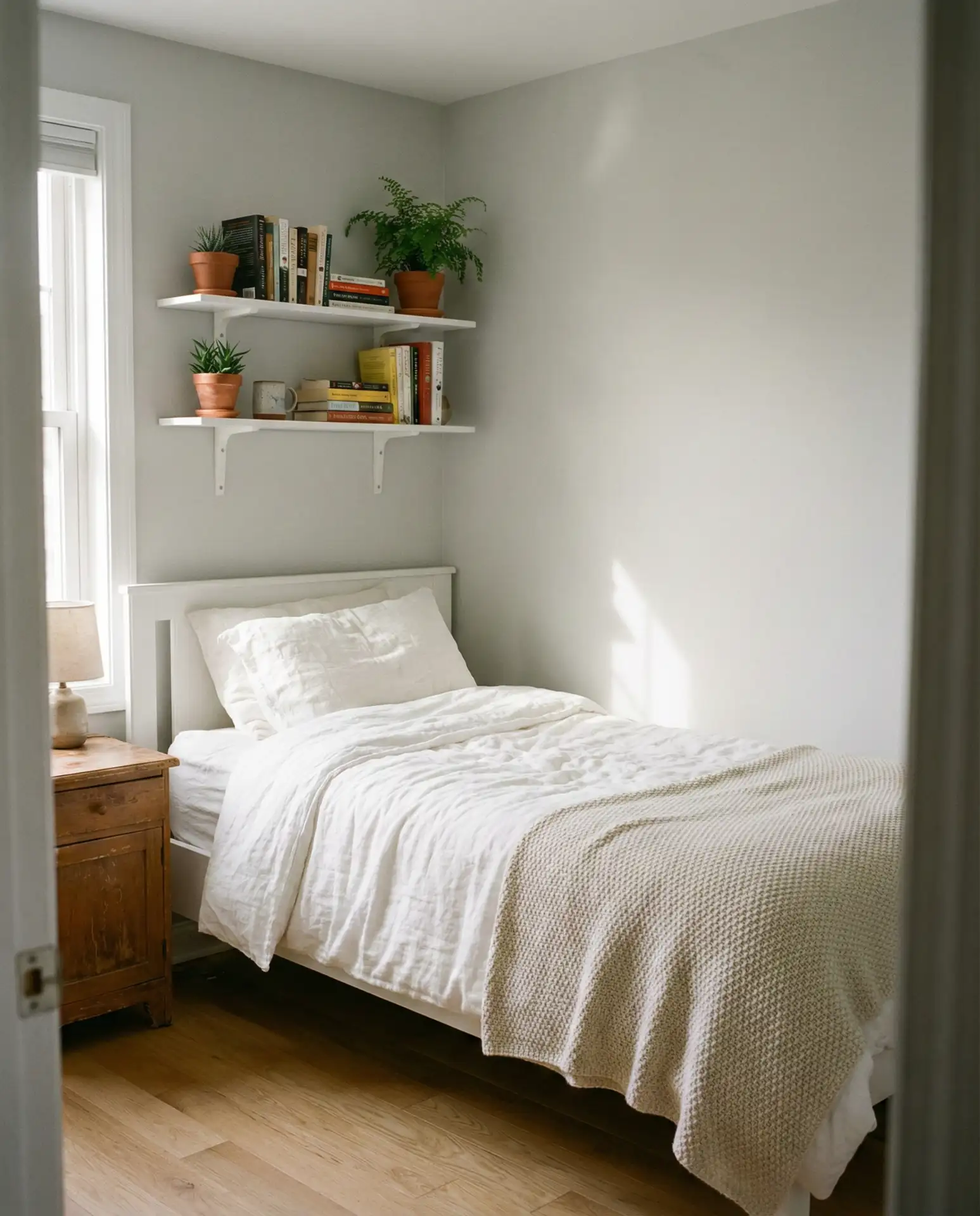 Open Shelving Above the Bed 2