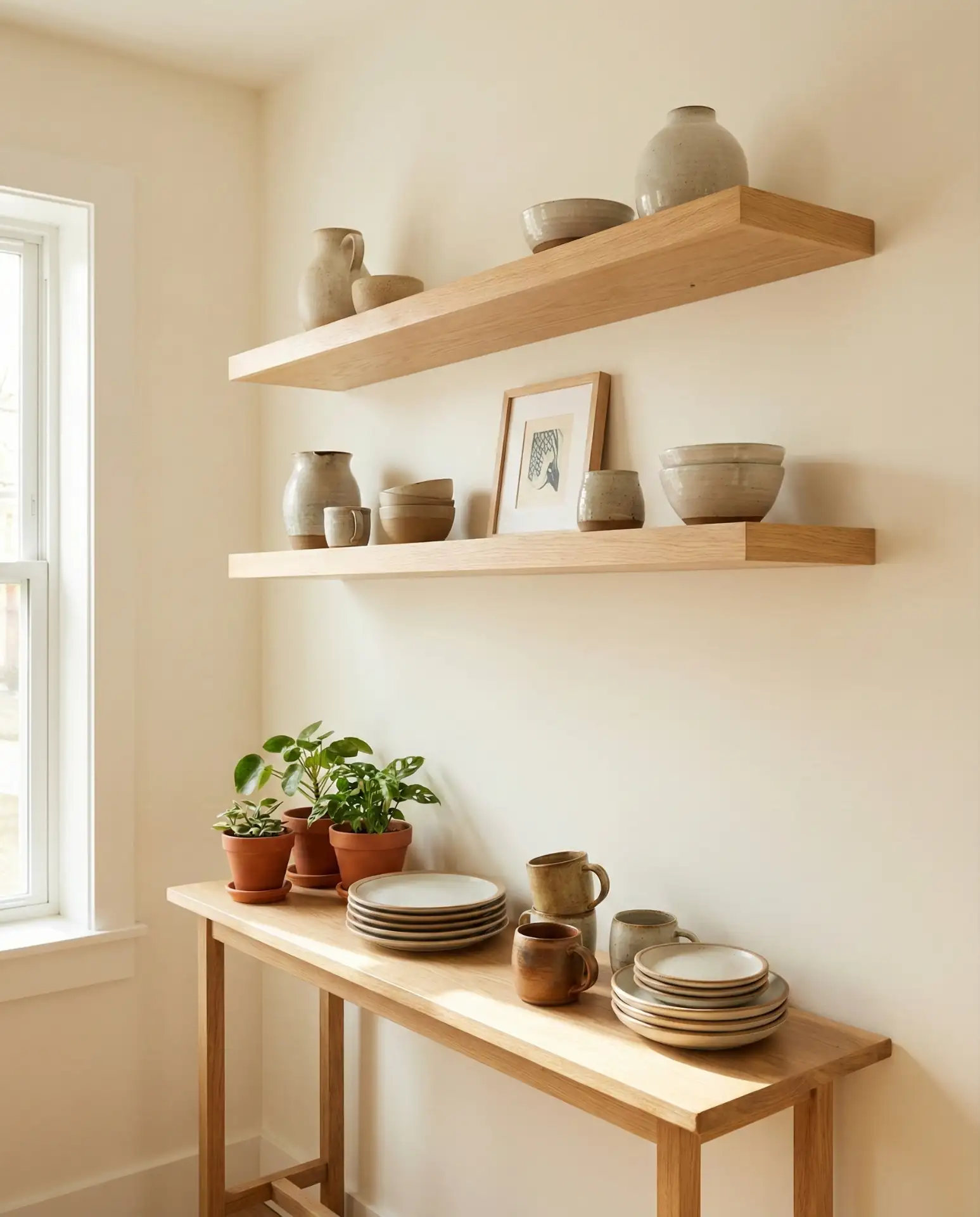 Open Shelving Display for Casual Gatherings 1