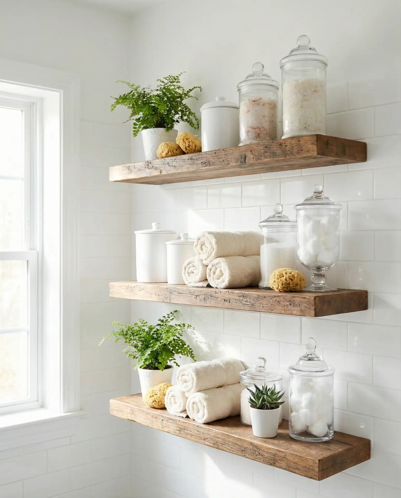 Open Shelving with Pretty Storage Containers 2
