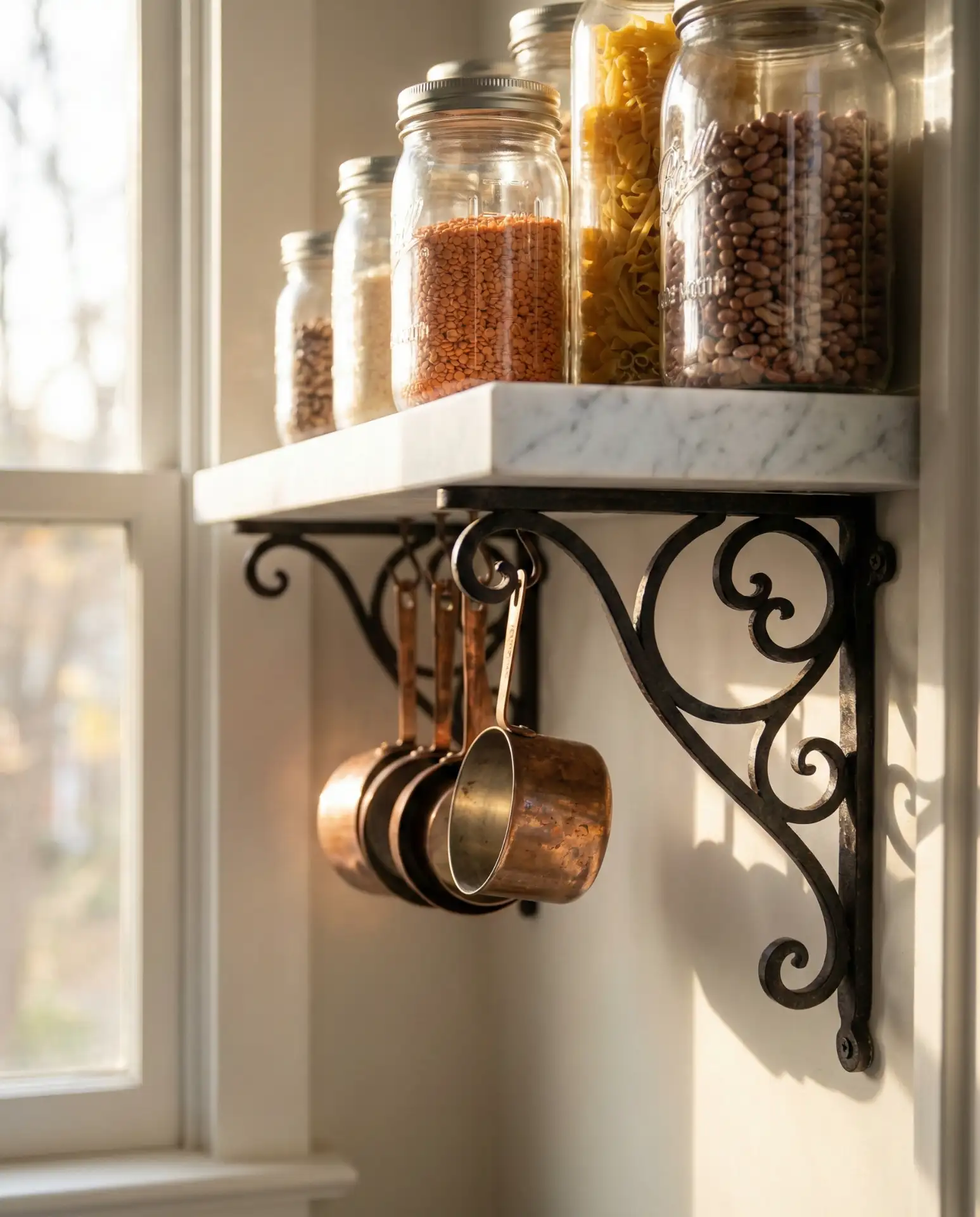 Open Shelving with Sculptural Brackets 2