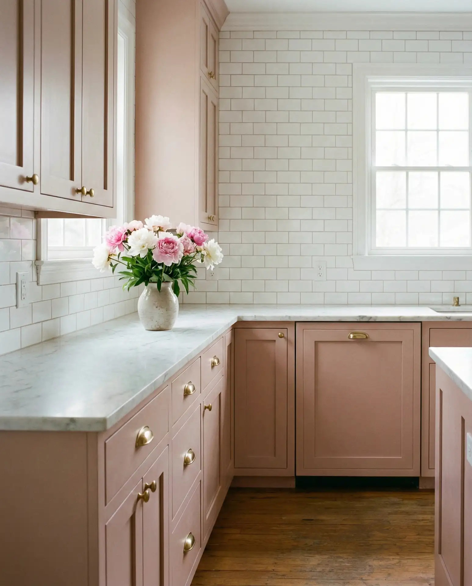 Painted Cabinets in Dusty Pastels 1