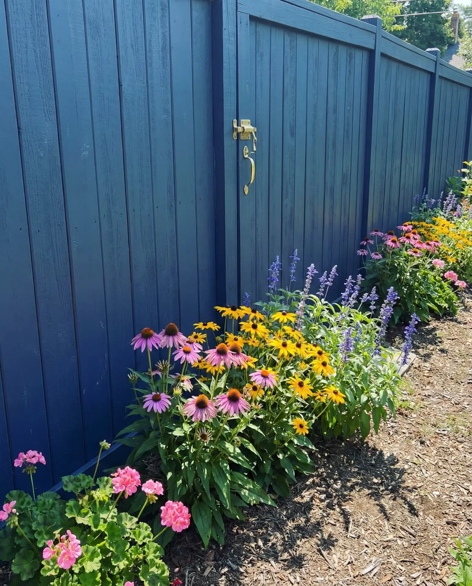 Painted Colorful Statement Fence 2