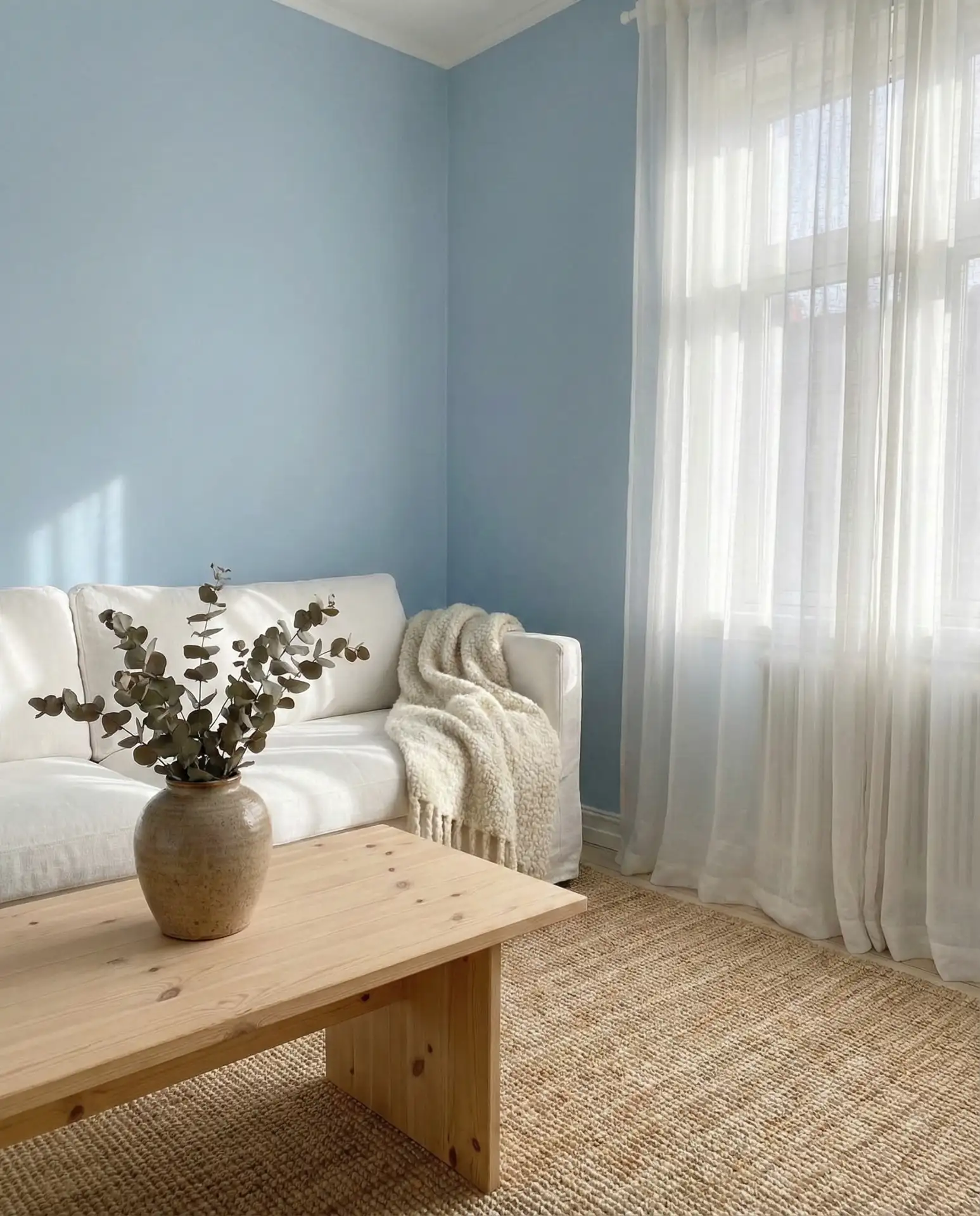 Pale Blue with Light Pine Furniture 1
