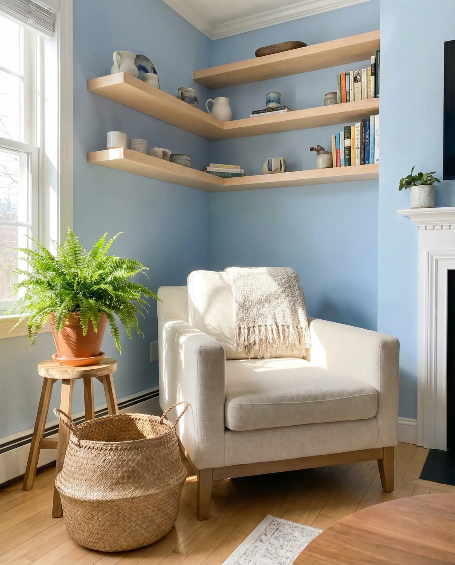 Pale Blue with Light Pine Furniture 2