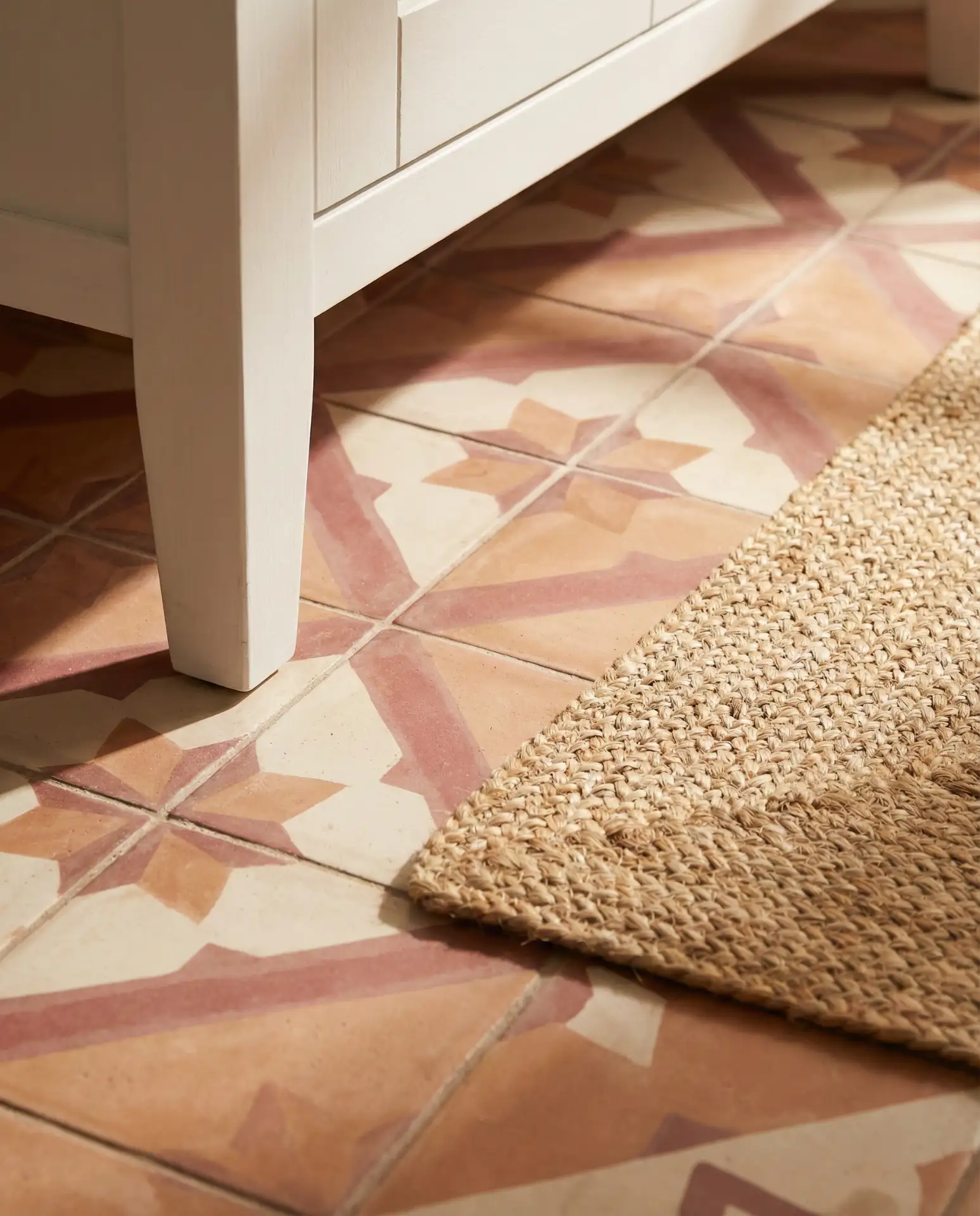 Patterned Cement Tile Accent Floor 2