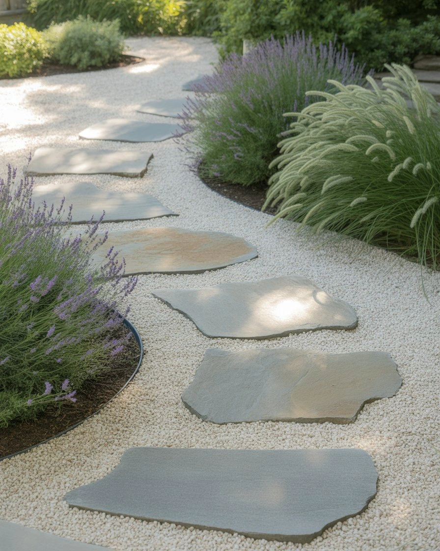 Pea Gravel and Paver Combo 2