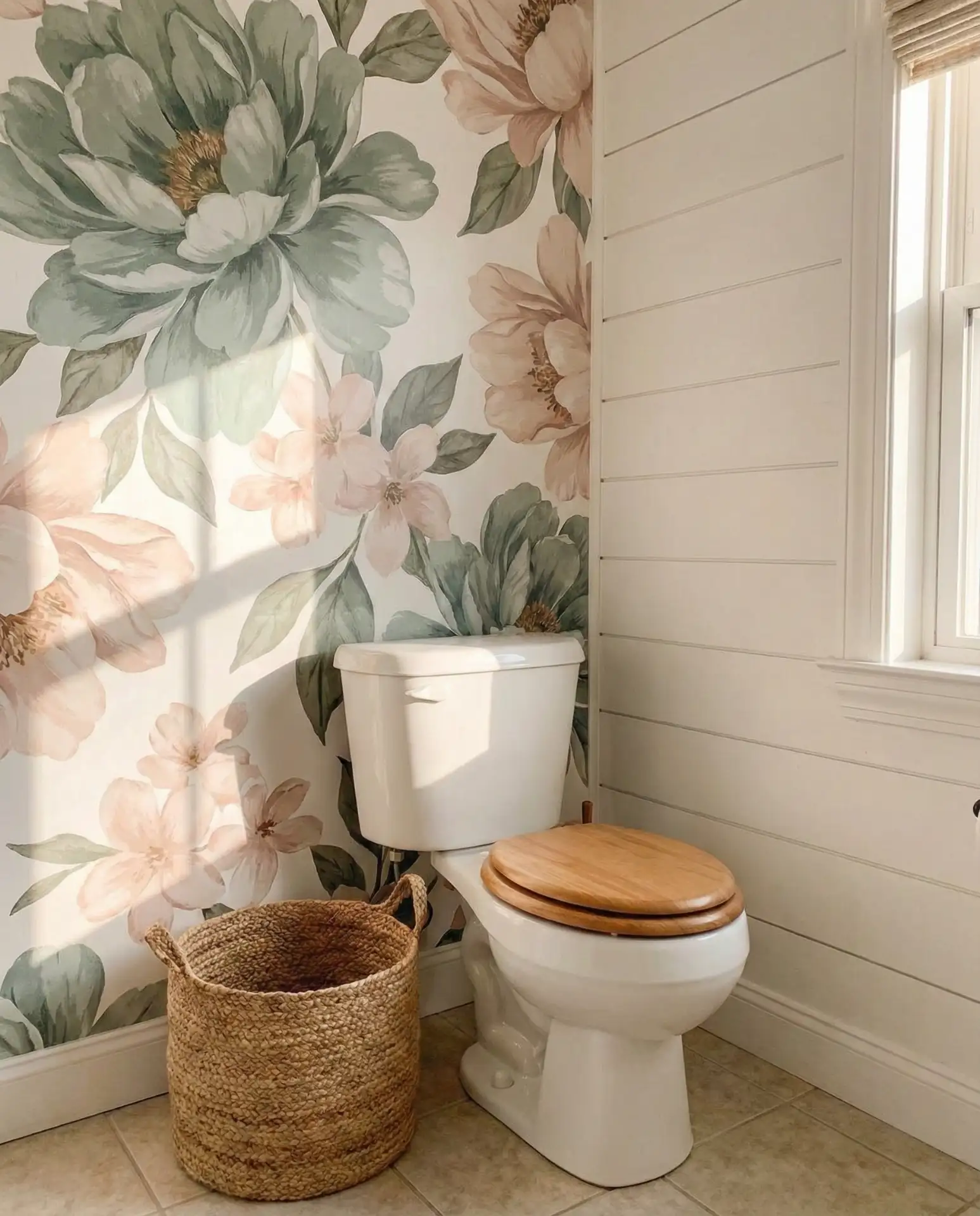 Peel-and-Stick Floral Wallpaper Accent 1