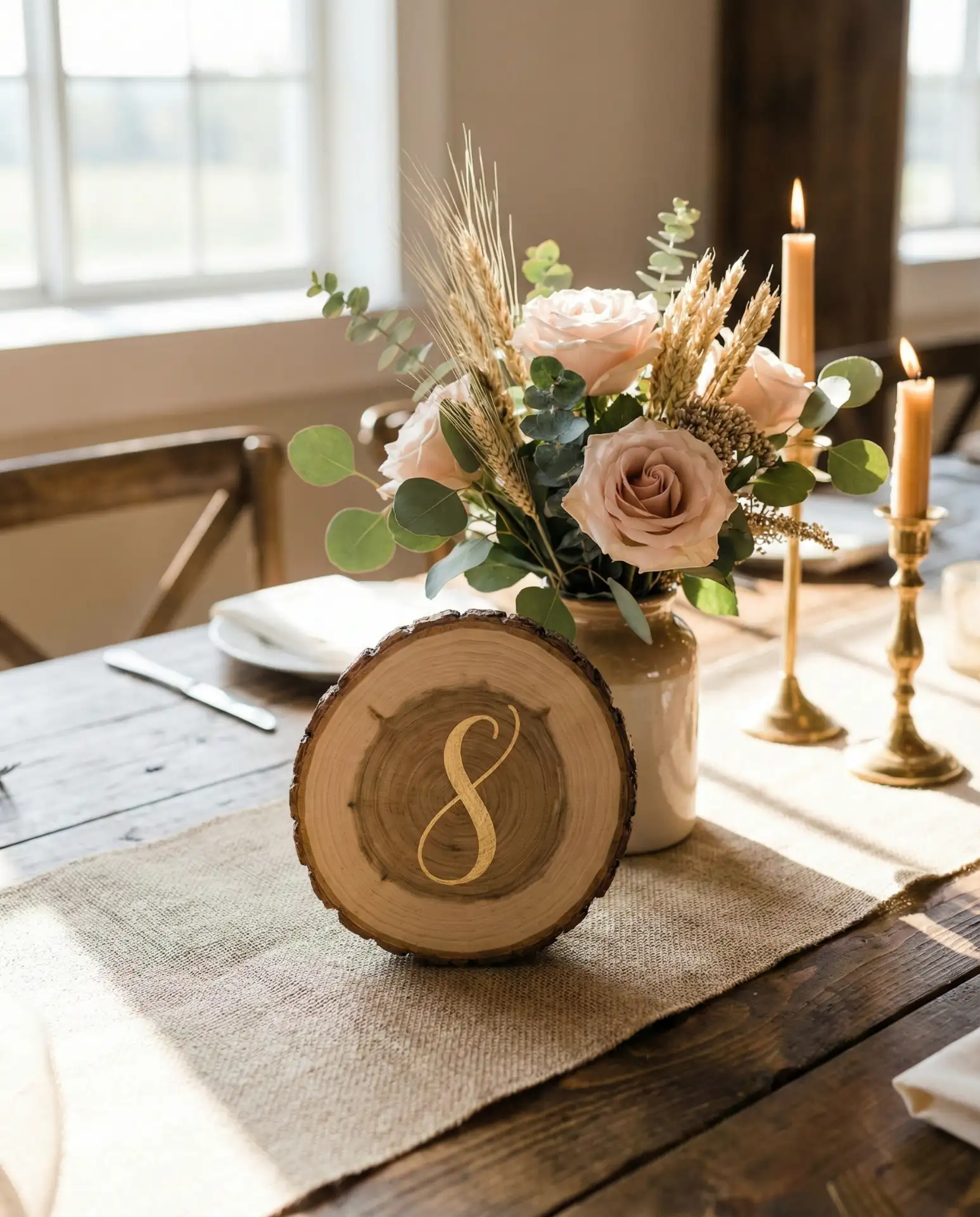 Personalized Table Numbers in Mixed Materials 1