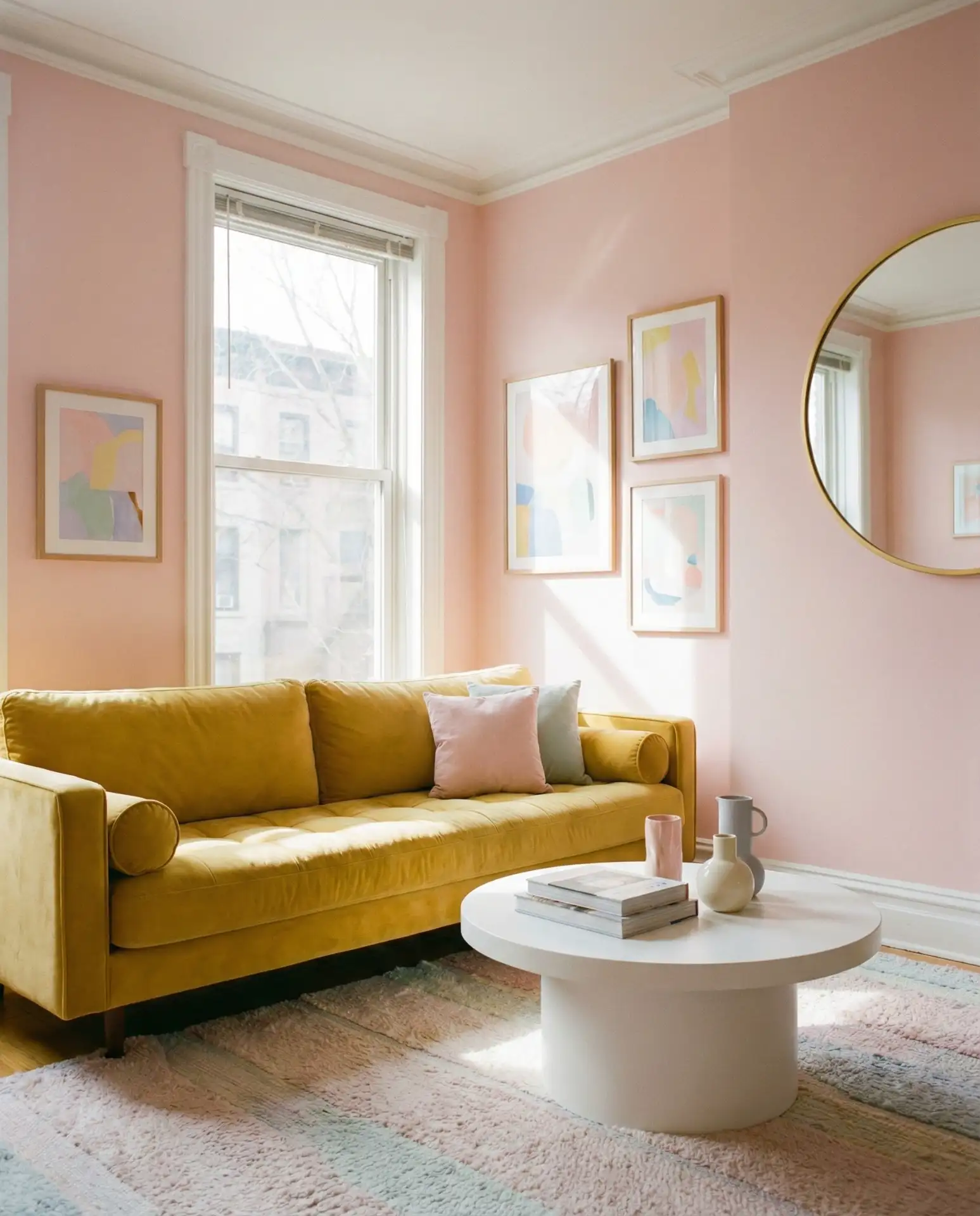 Pink and Yellow Playful Lounge 1