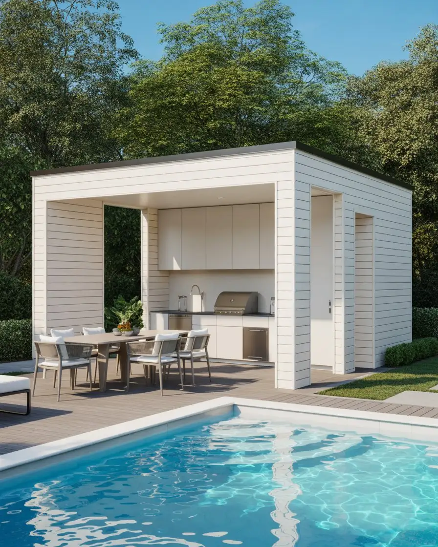 Pool House or Cabana with Storage 2