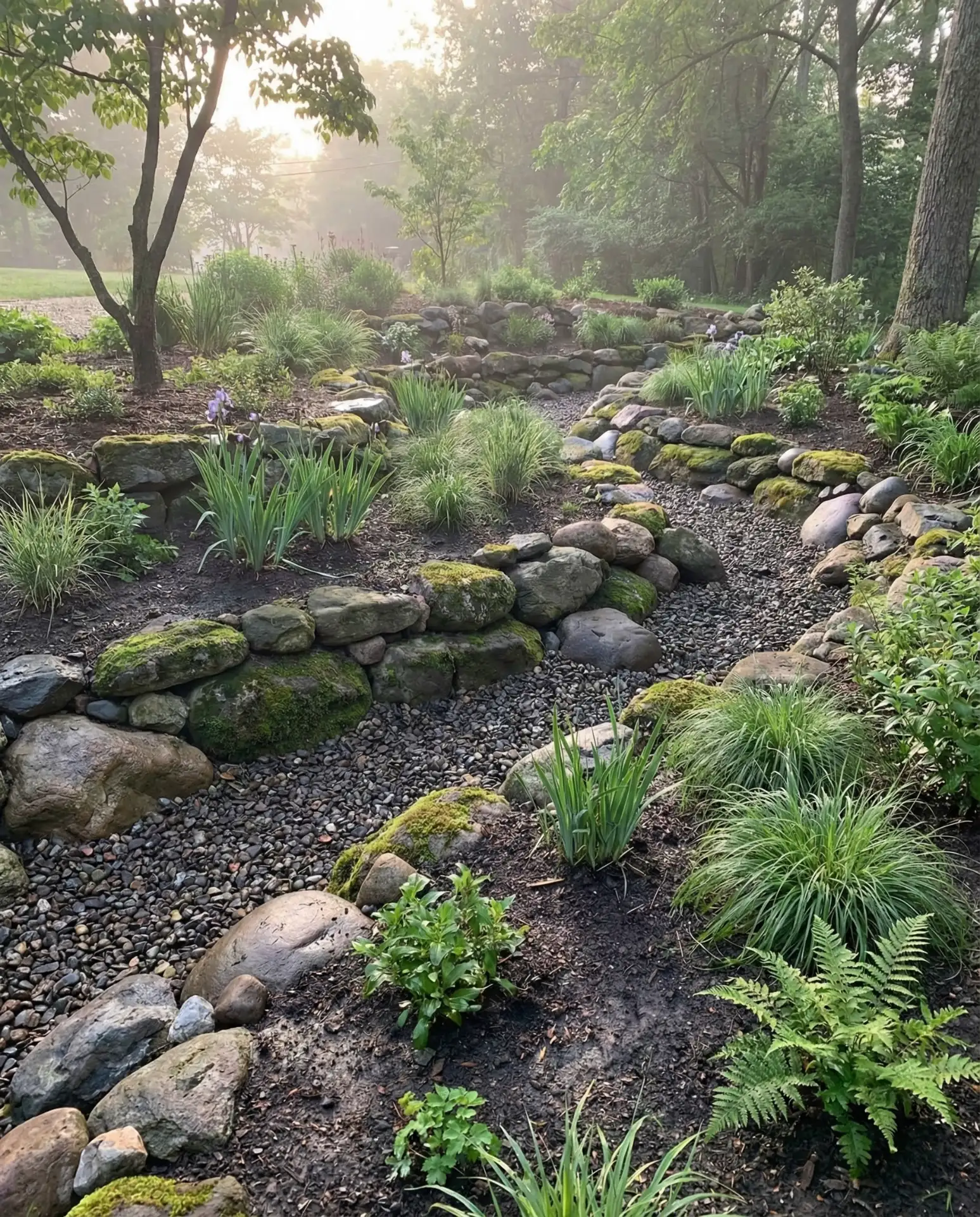Rain Garden Rock Filtration System 2