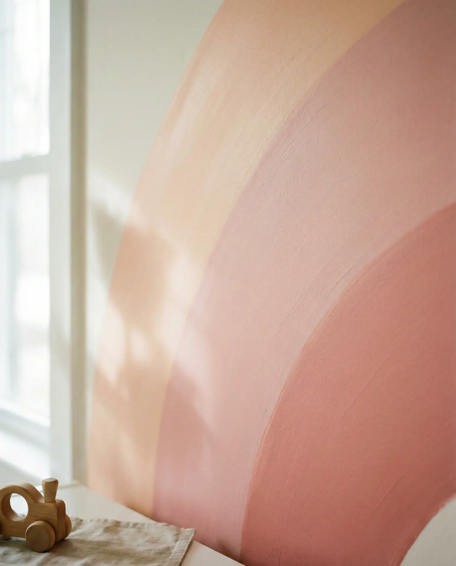 Rainbow Gradient Painted Accent Wall 2