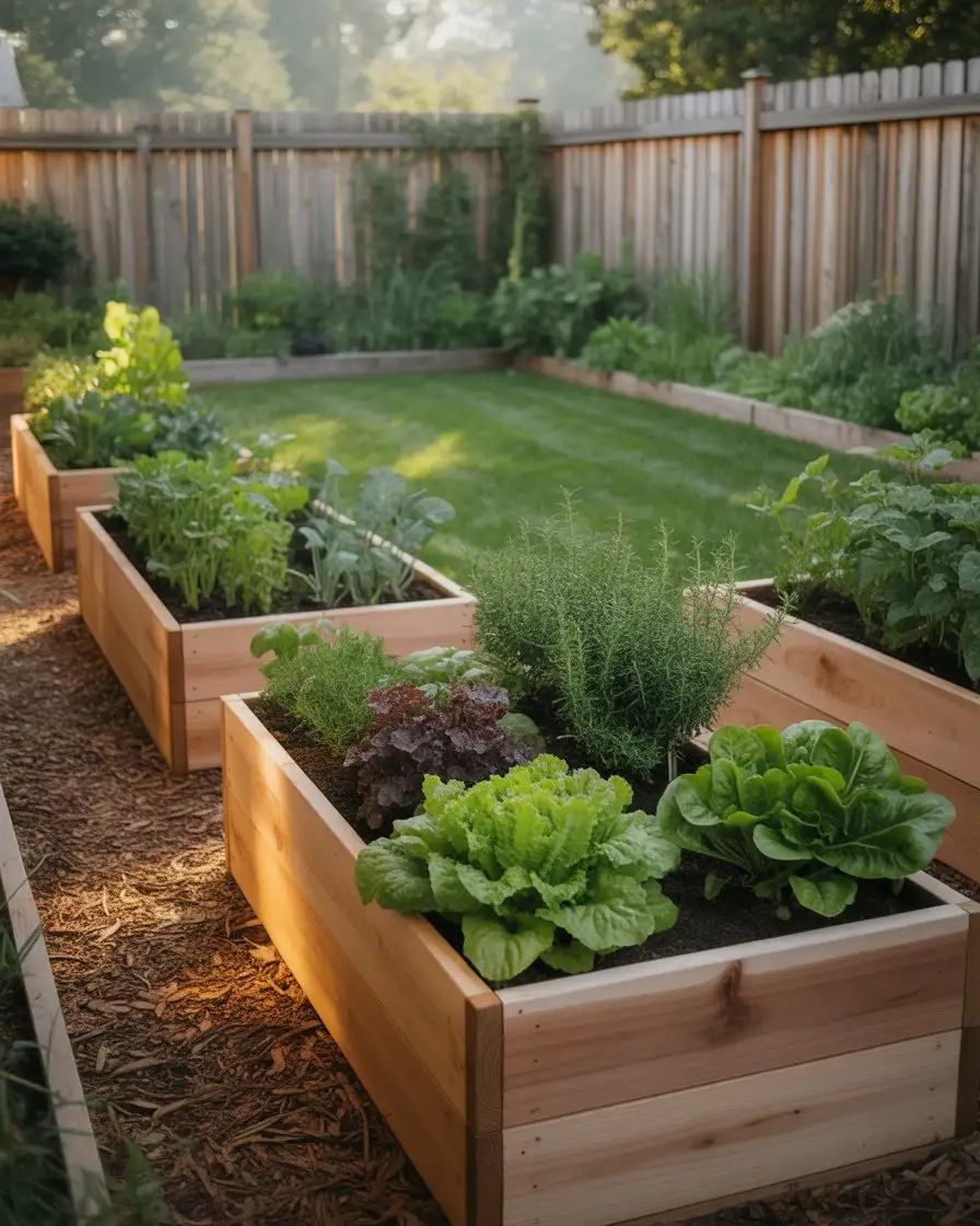 Raised Garden Beds Along the Fence Line 1