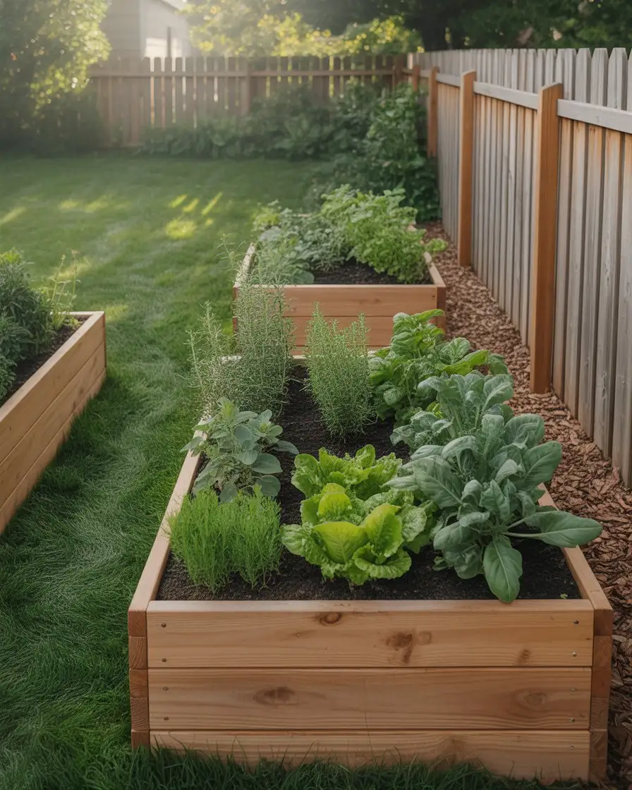 Raised Garden Beds Along the Fence Line 2