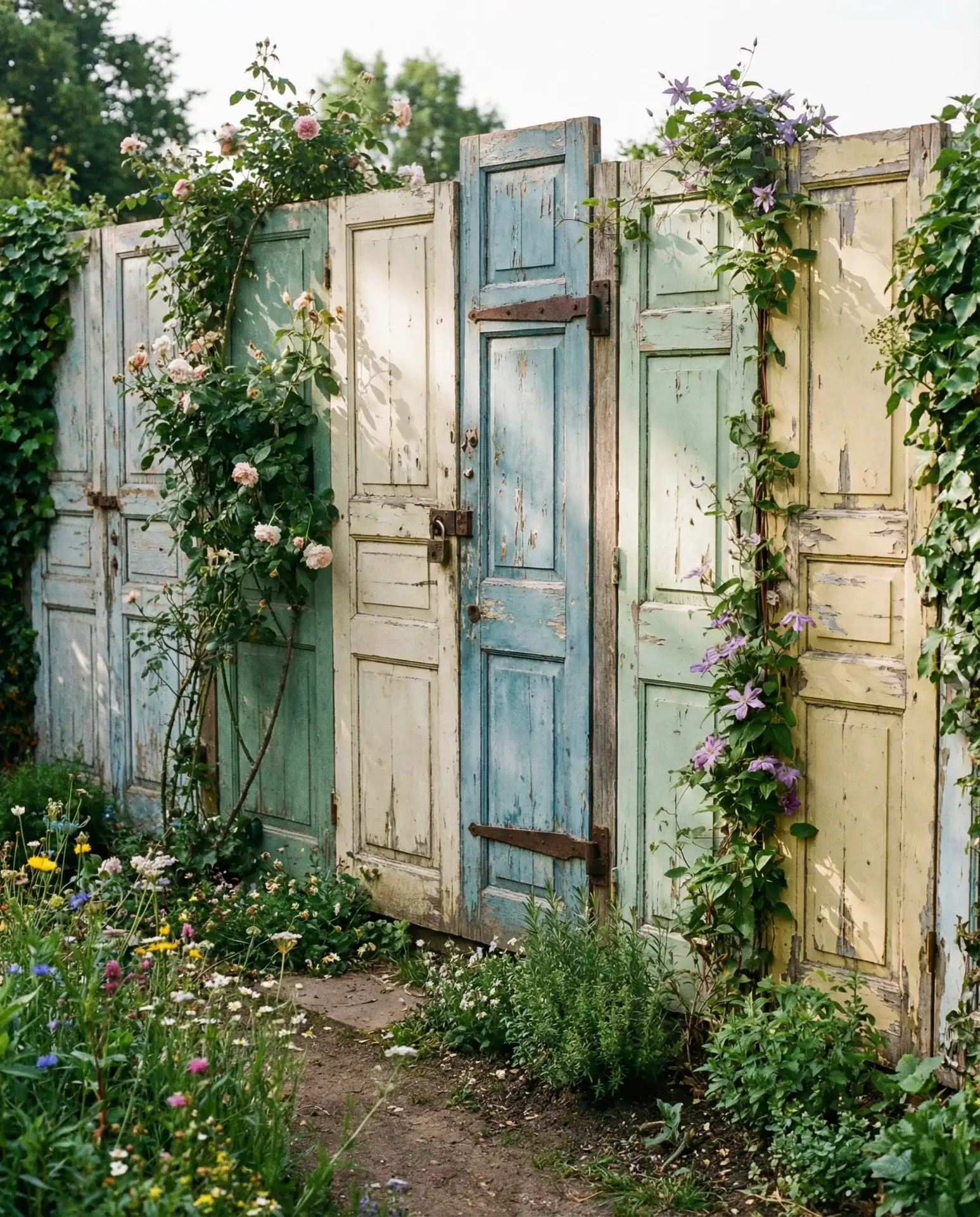 Reclaimed Door Section Wall 1