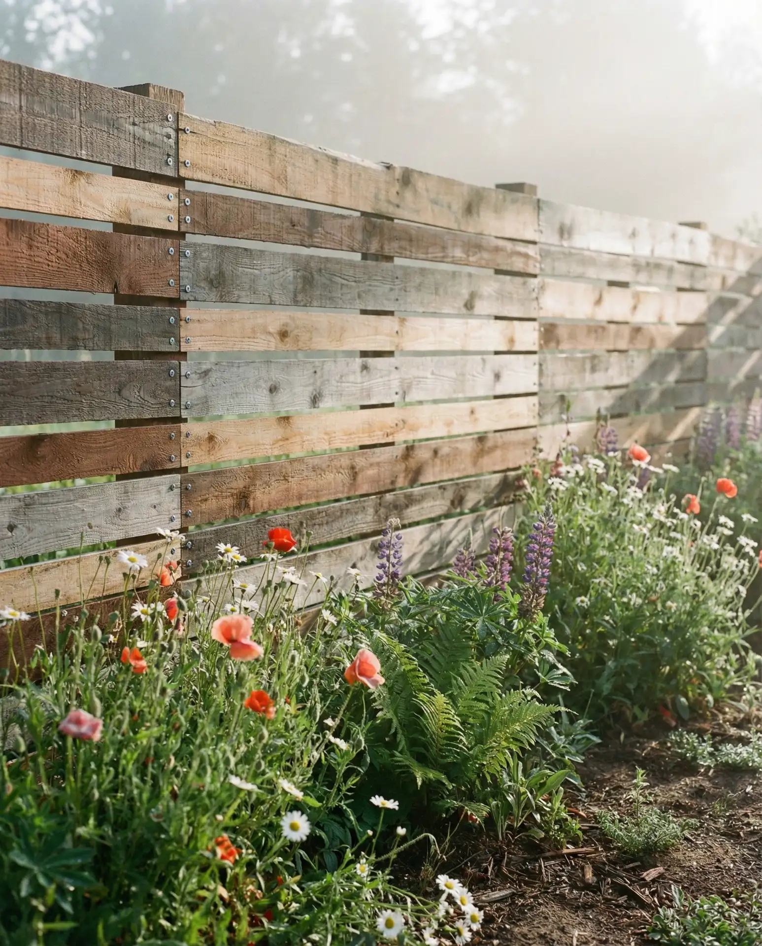 Reclaimed Pallet Privacy Wall 1