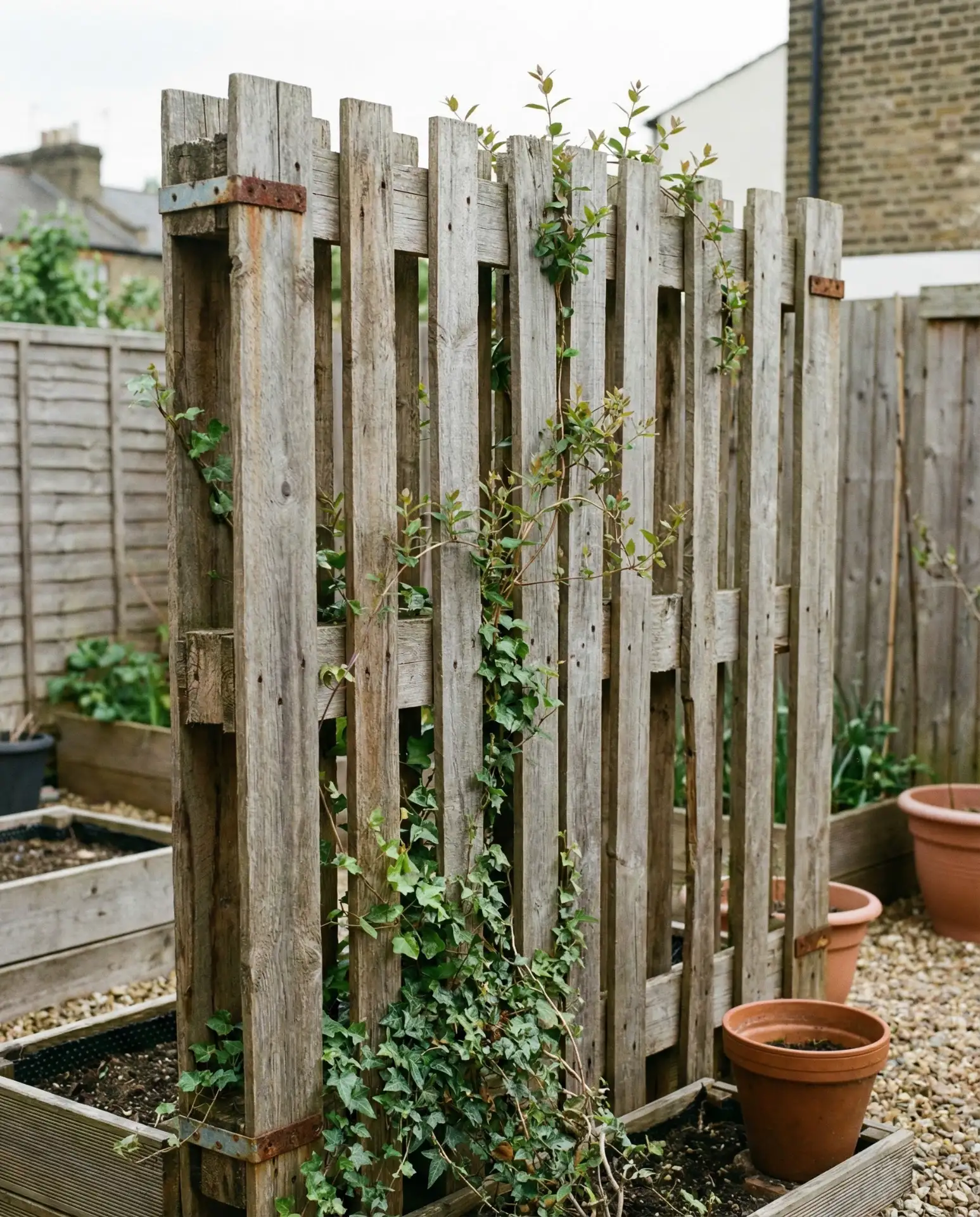 Reclaimed Pallet Privacy Wall 2