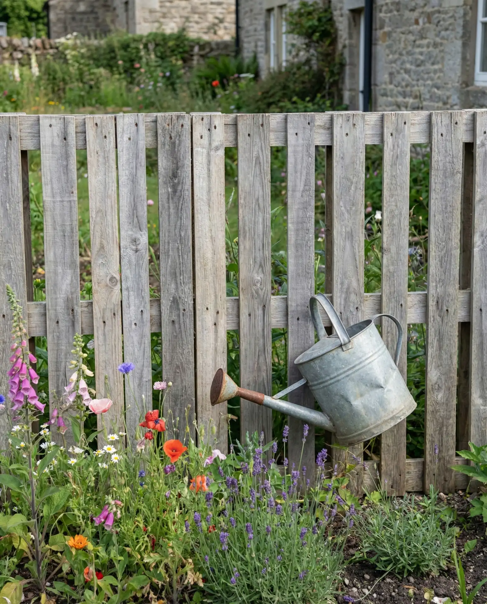 Reclaimed Wood Pallet Fence with Rustic Charm 2