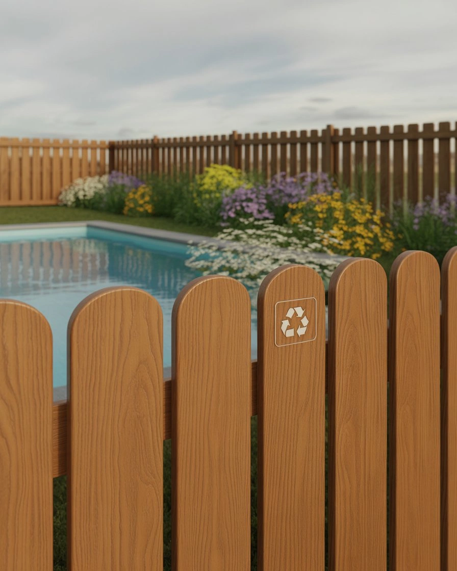 Recycled Plastic Lumber Fence in Natural Tones 1