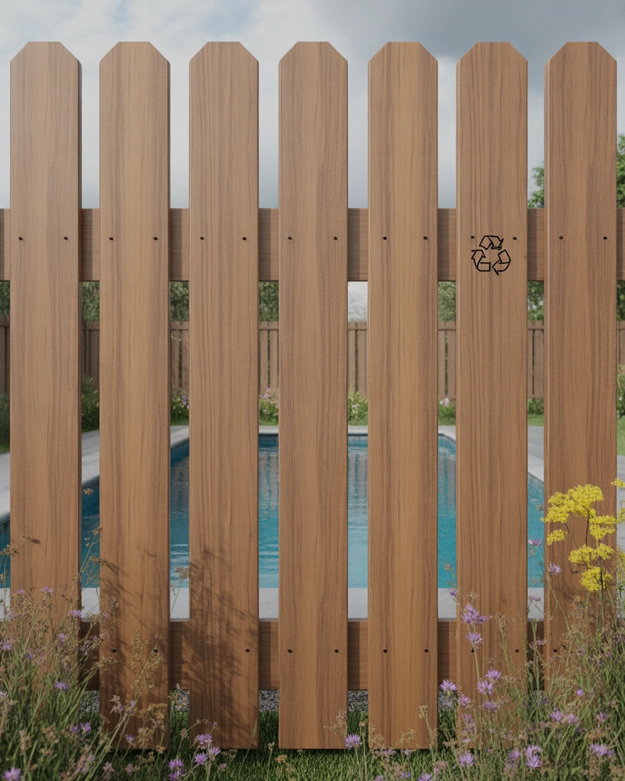 Recycled Plastic Lumber Fence in Natural Tones 2