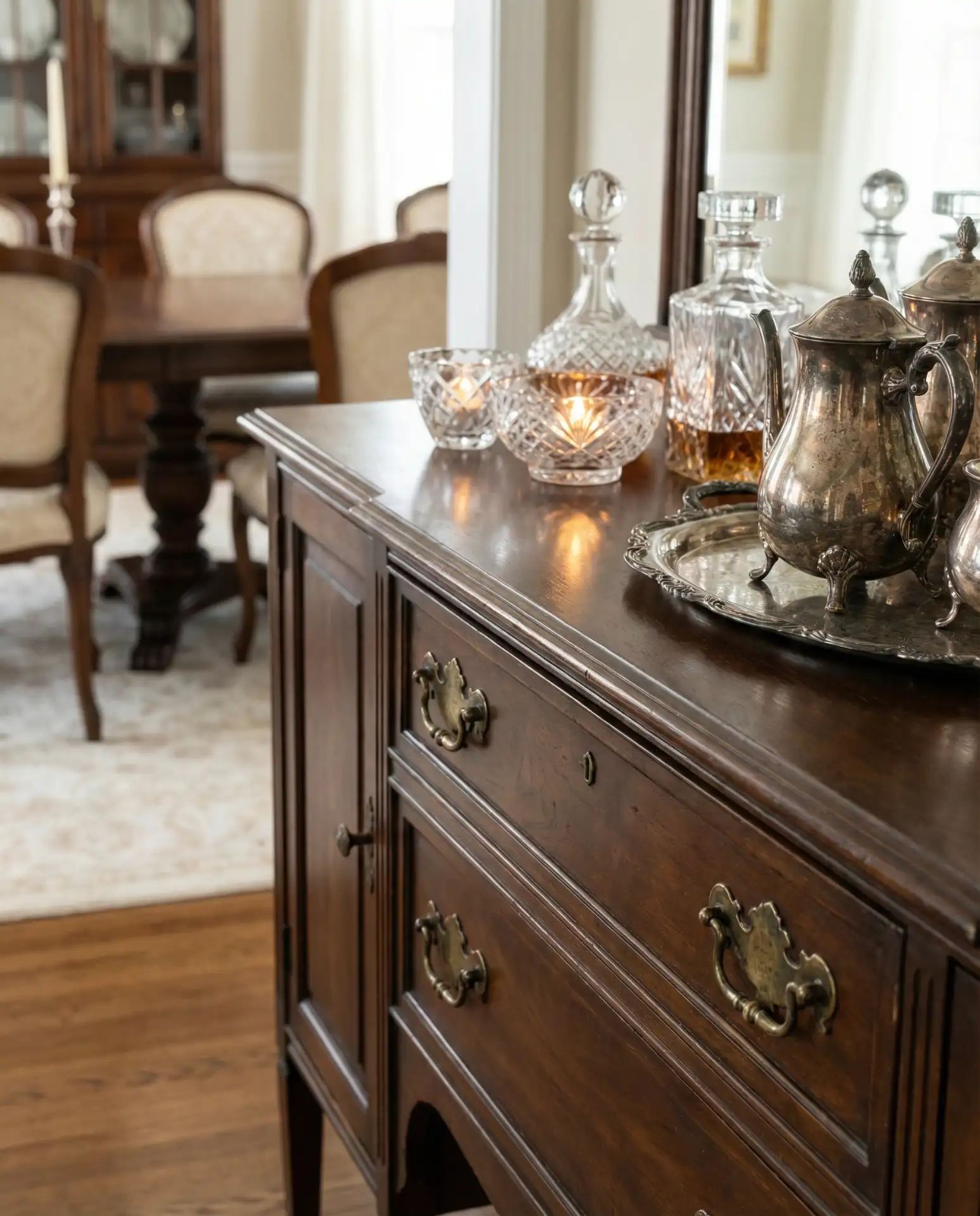 Rustic Antique Sideboard for Formal Dinners 1