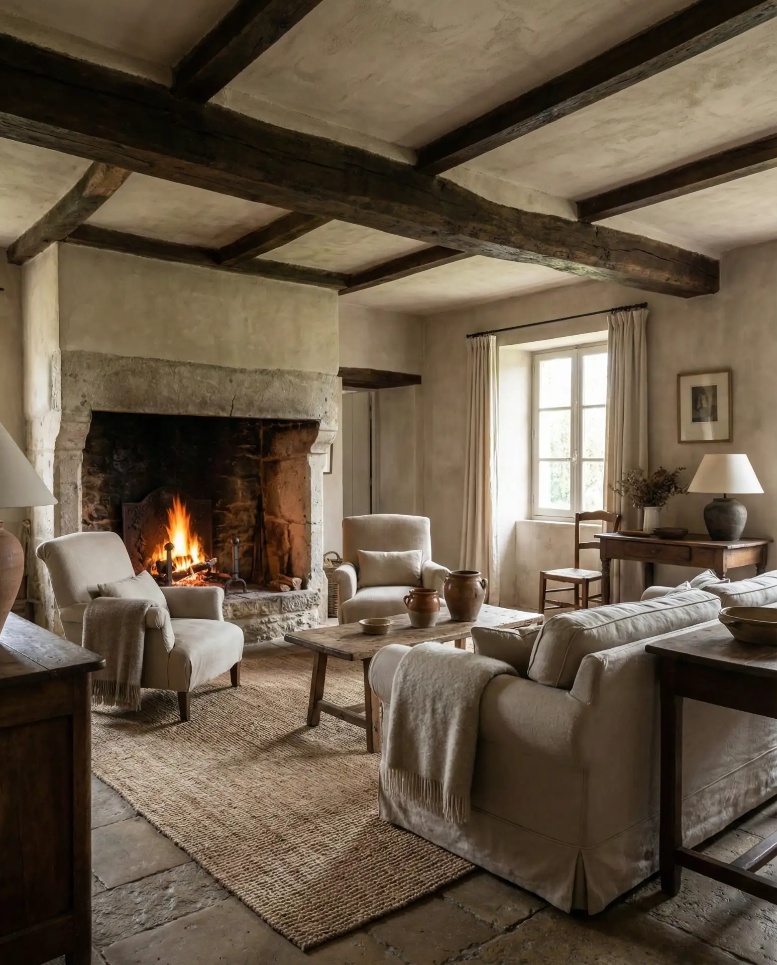 Rustic Exposed Beams and Stone Accents 2