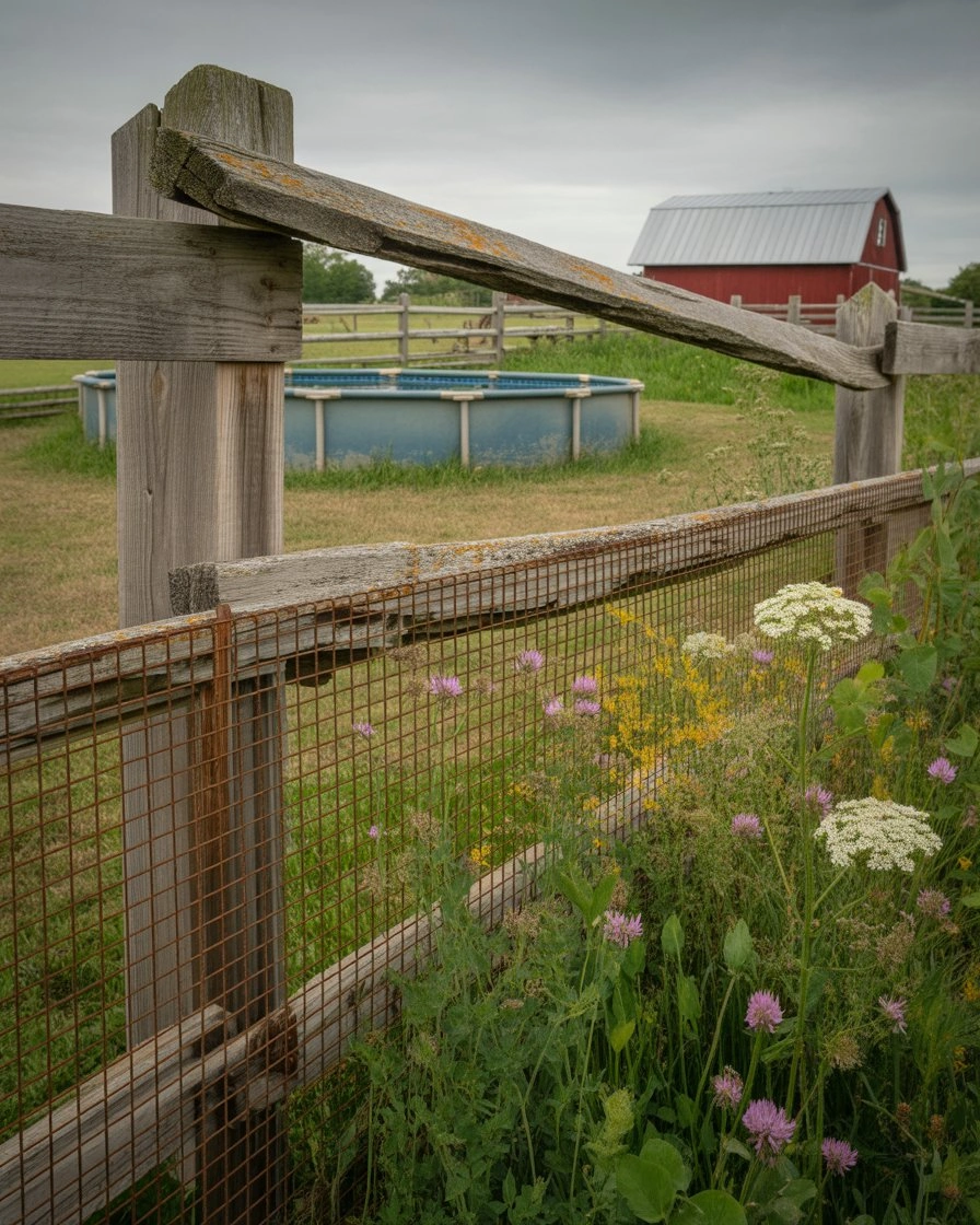 Rustic Split-Rail with Wire Mesh Insert 1