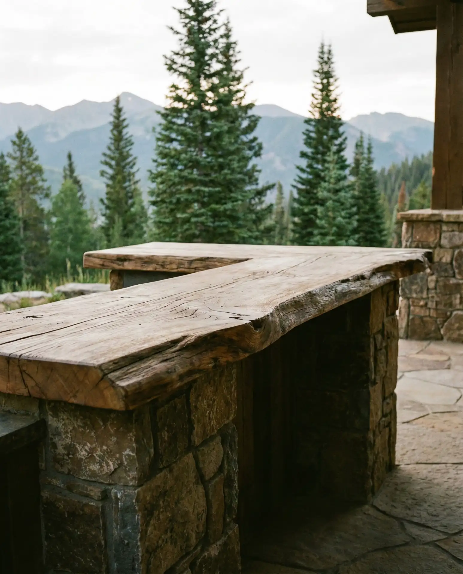 Rustic Stone and Timber Bar with Natural Edge 1