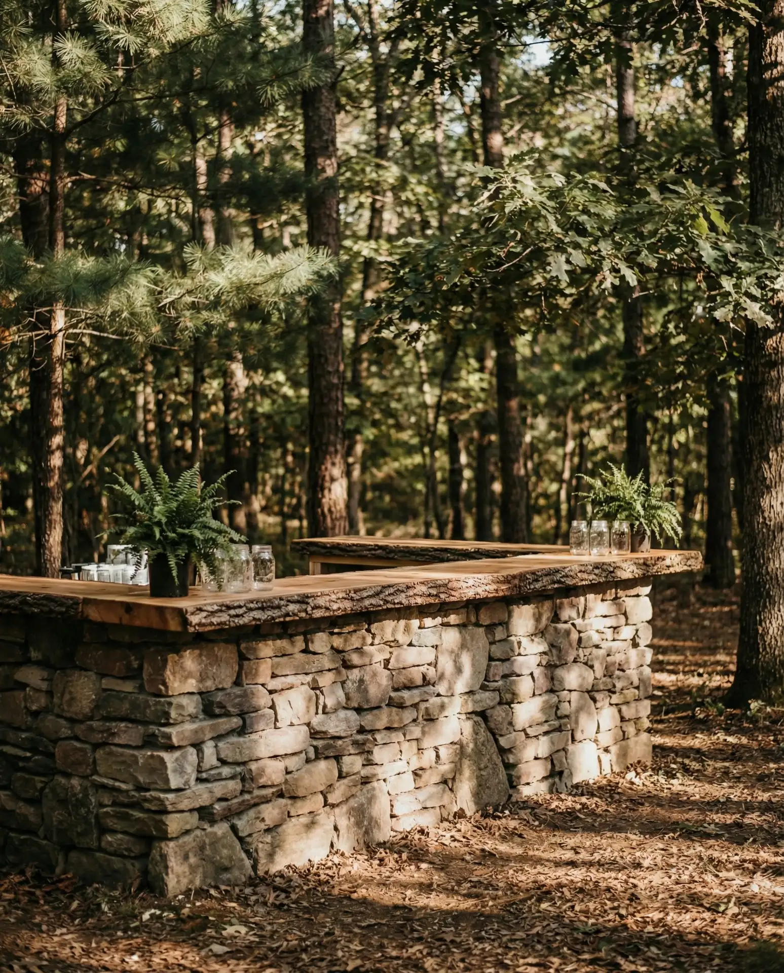 Rustic Stone and Timber Bar with Natural Edge 2