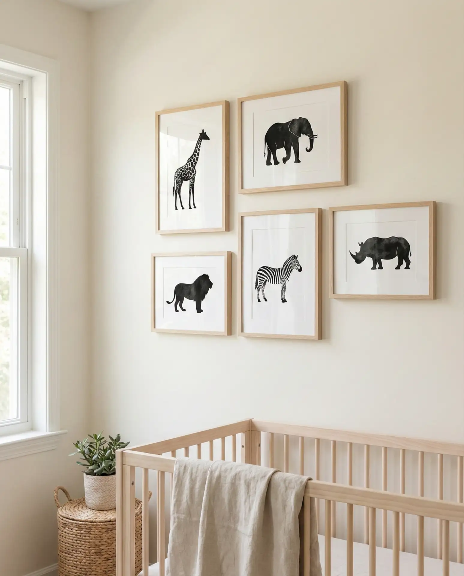 Safari Animal Silhouettes in Framed Art 1