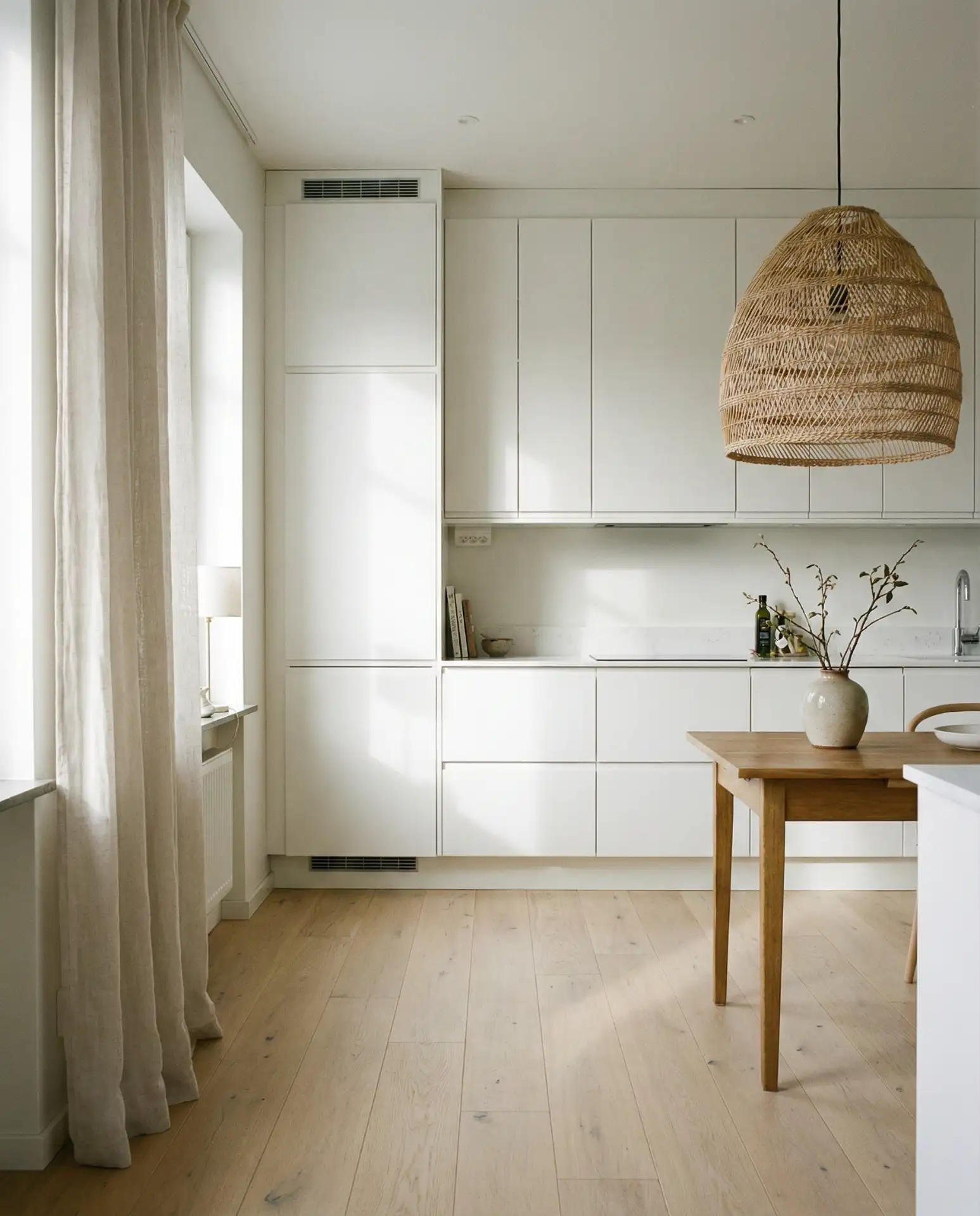 Scandinavian White with Light Wood Tones 1