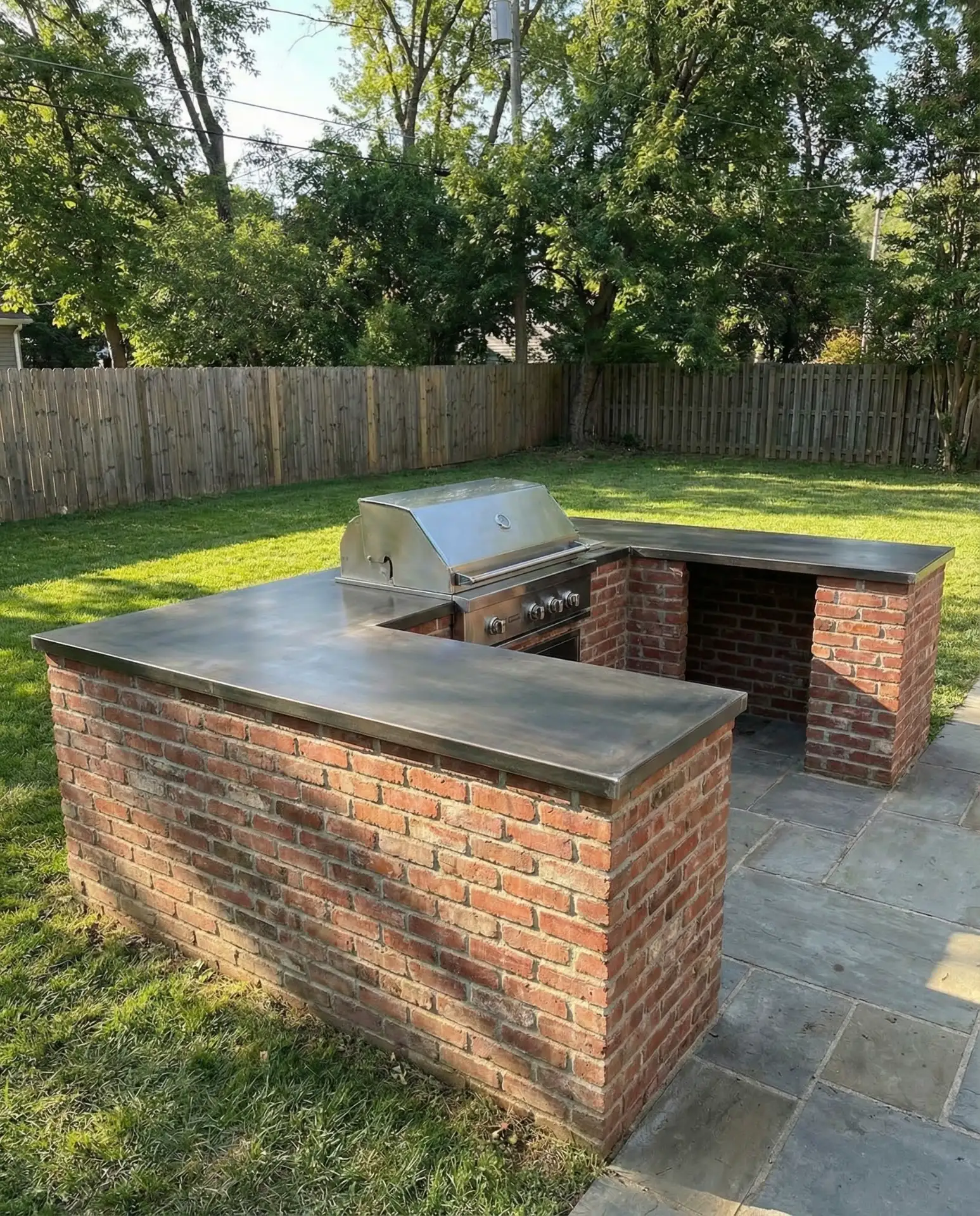 Simple Brick or Block Grill Station 2