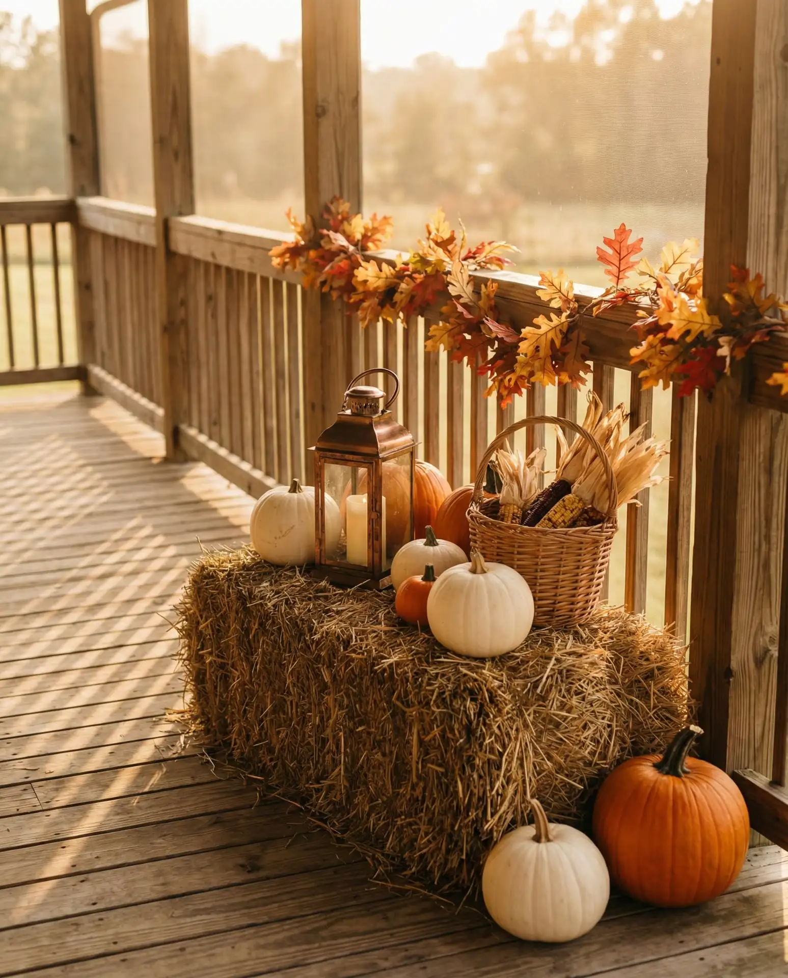 Simple Fall Front Porch Display 1