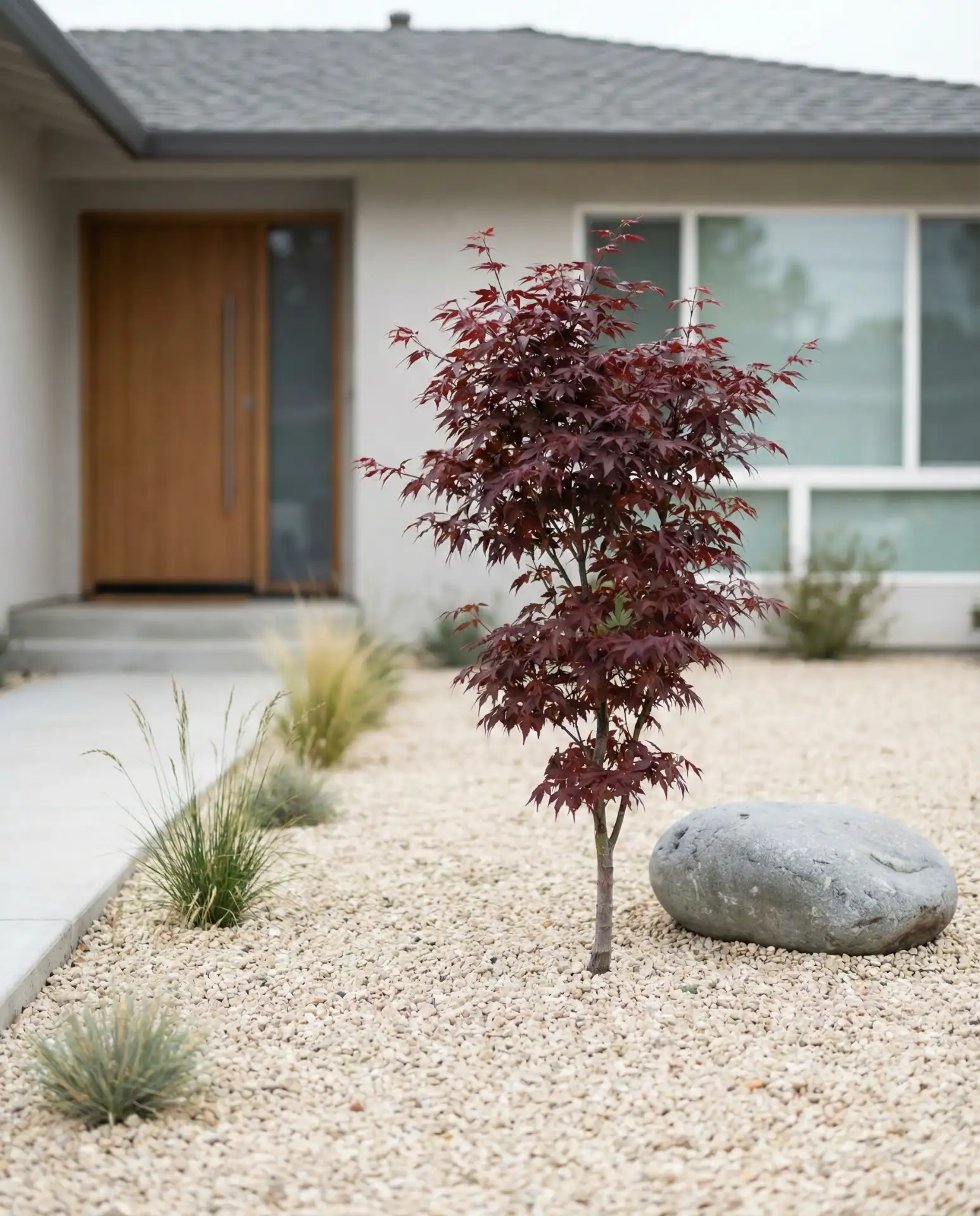 Simple Gravel Yard with Sculptural Accents 1
