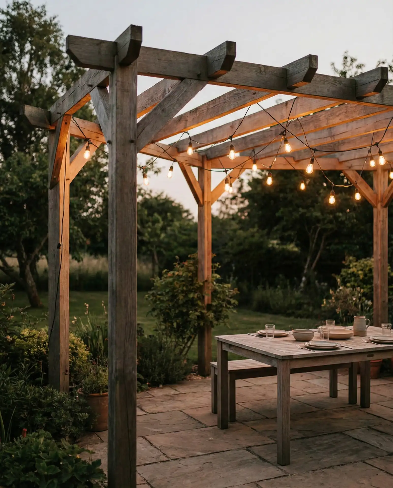 Simple Pergola from Treated Lumber 1