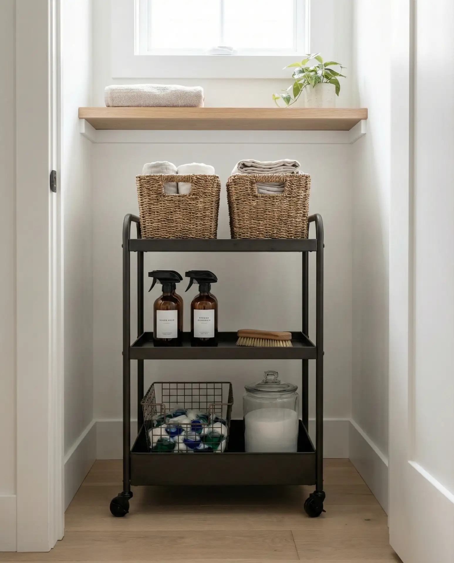 Simple Rolling Cart for Extra Storage 1