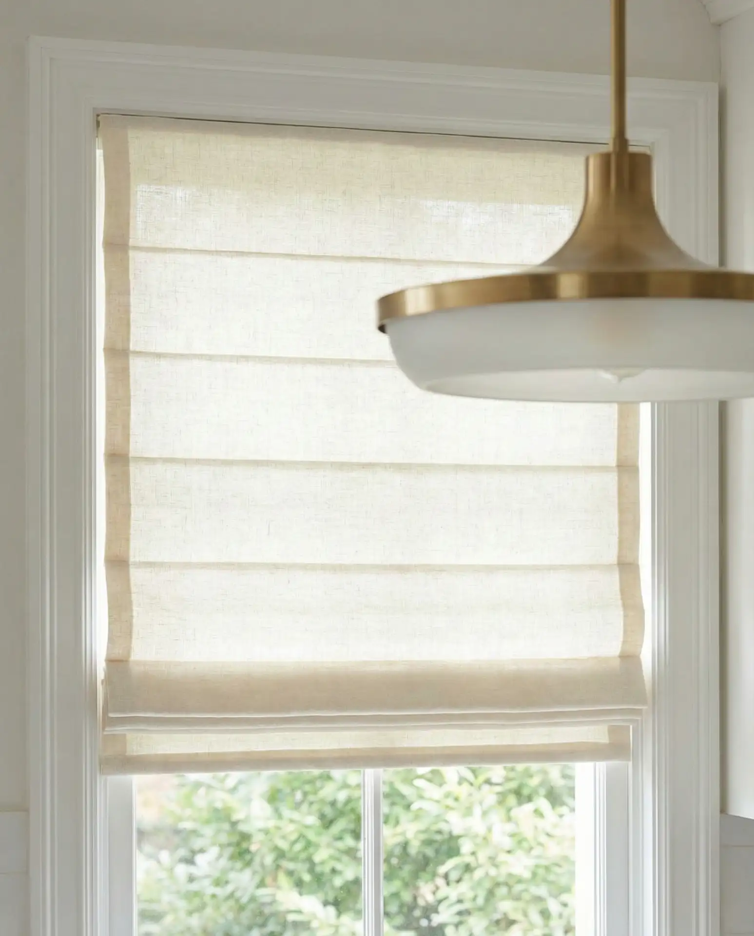 Simple Roman Shades in Neutral Linen 2