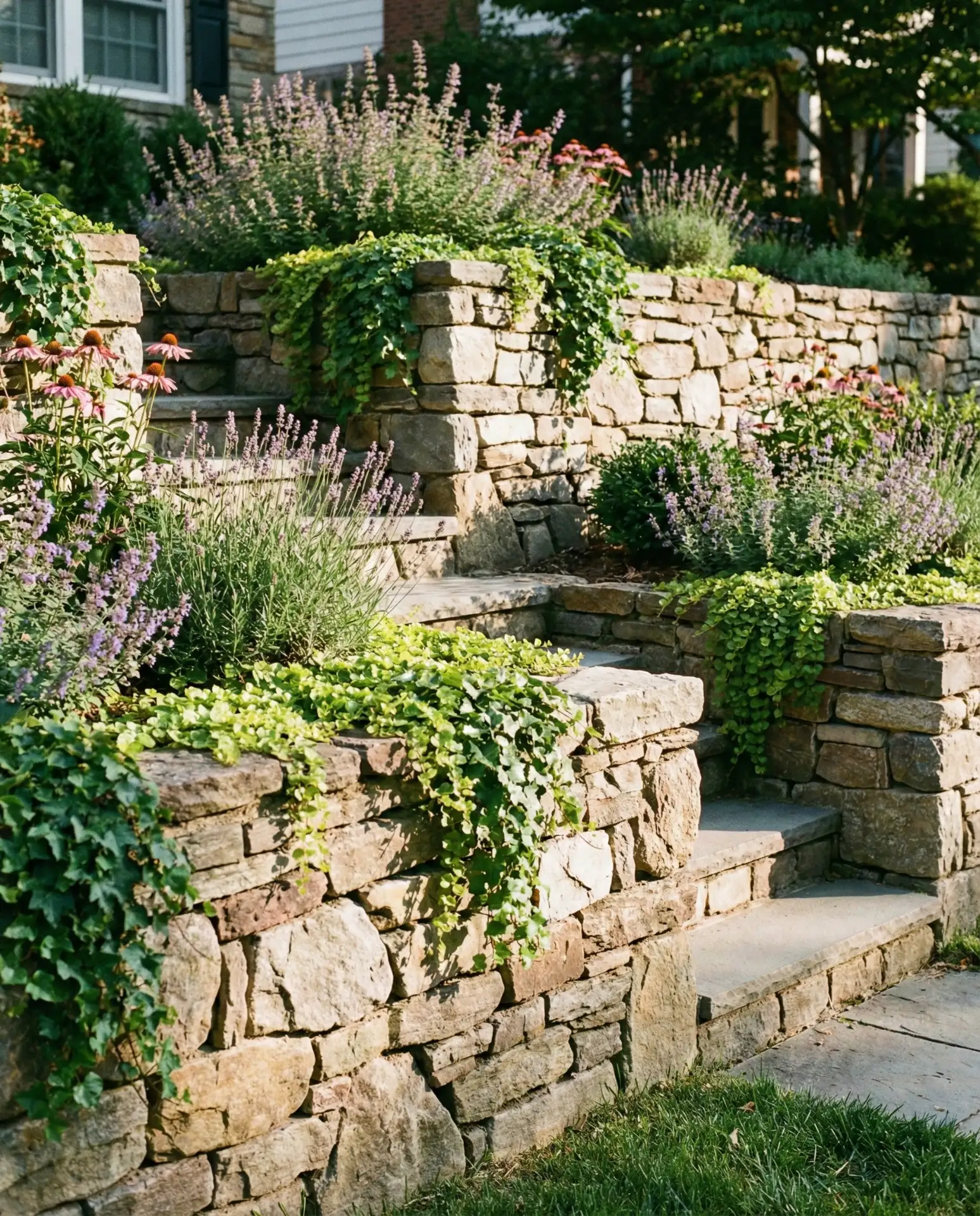 Sloped Entry with Terraced Stone Beds 1