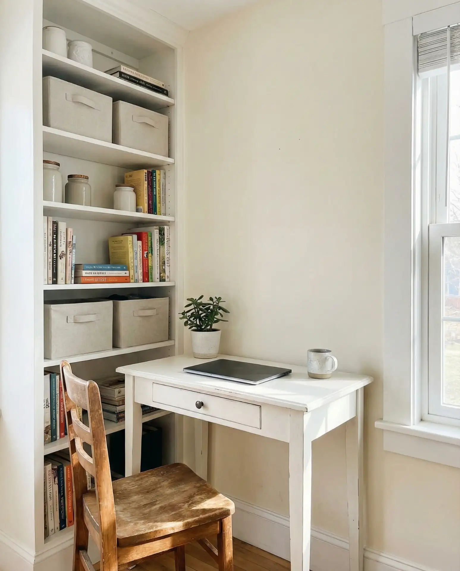 Small Home Office with Vertical Storage 2