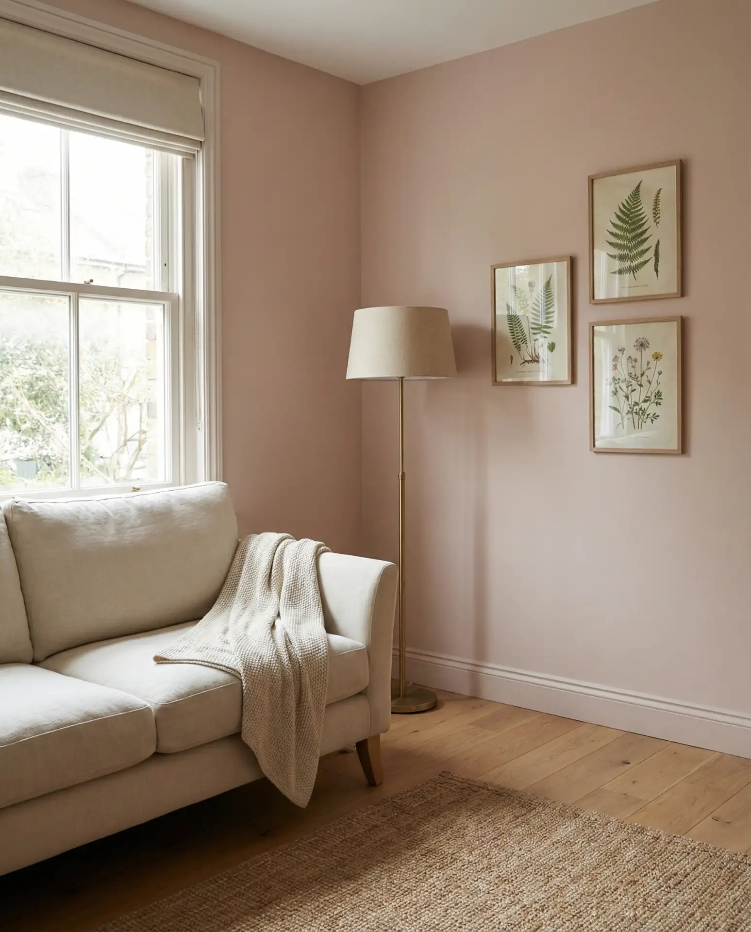 Soft Blush with Oak Flooring 2
