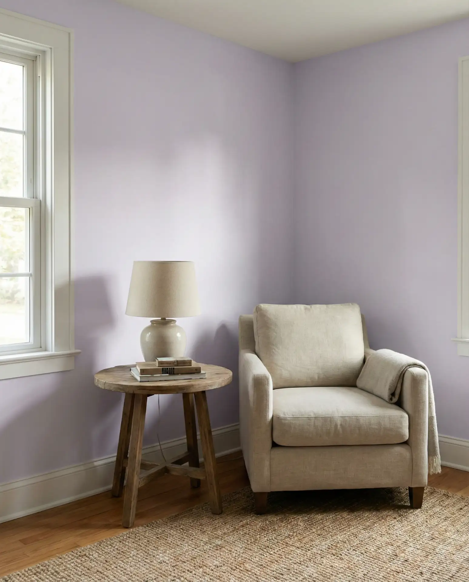 Soft Lavender with White Trim 1