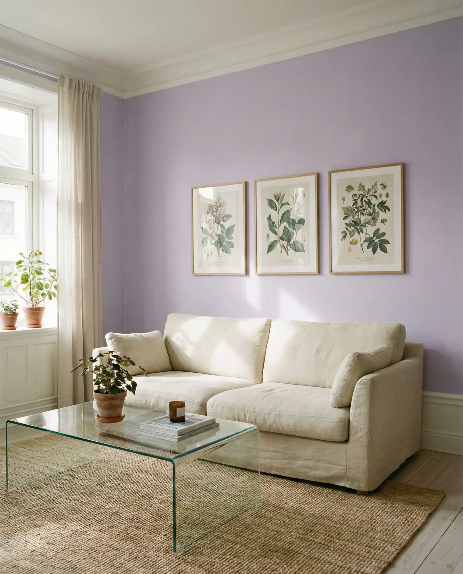 Soft Lavender with White Trim 2