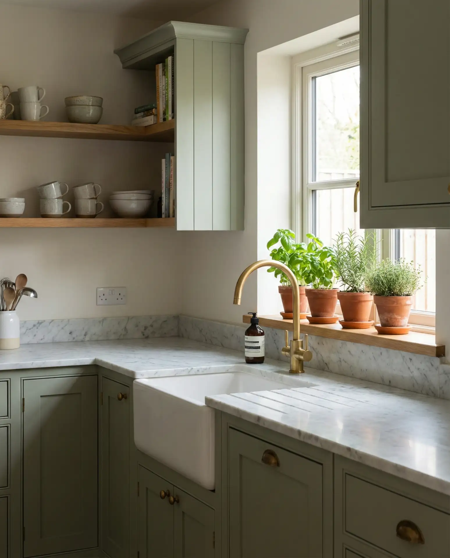 Soft Sage Green for a Calming Kitchen 2