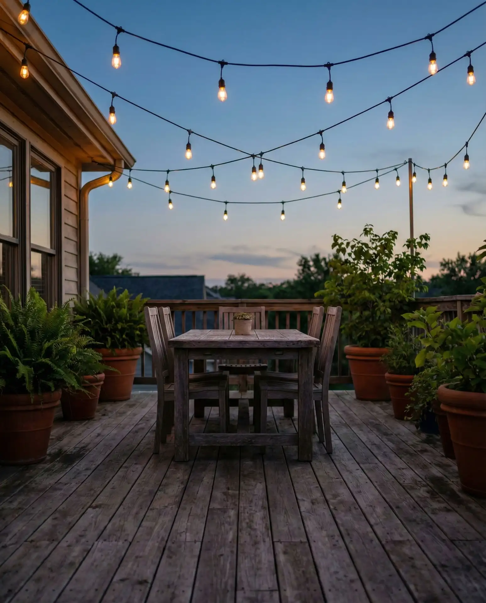 String Light Canopy Over Existing Deck 2
