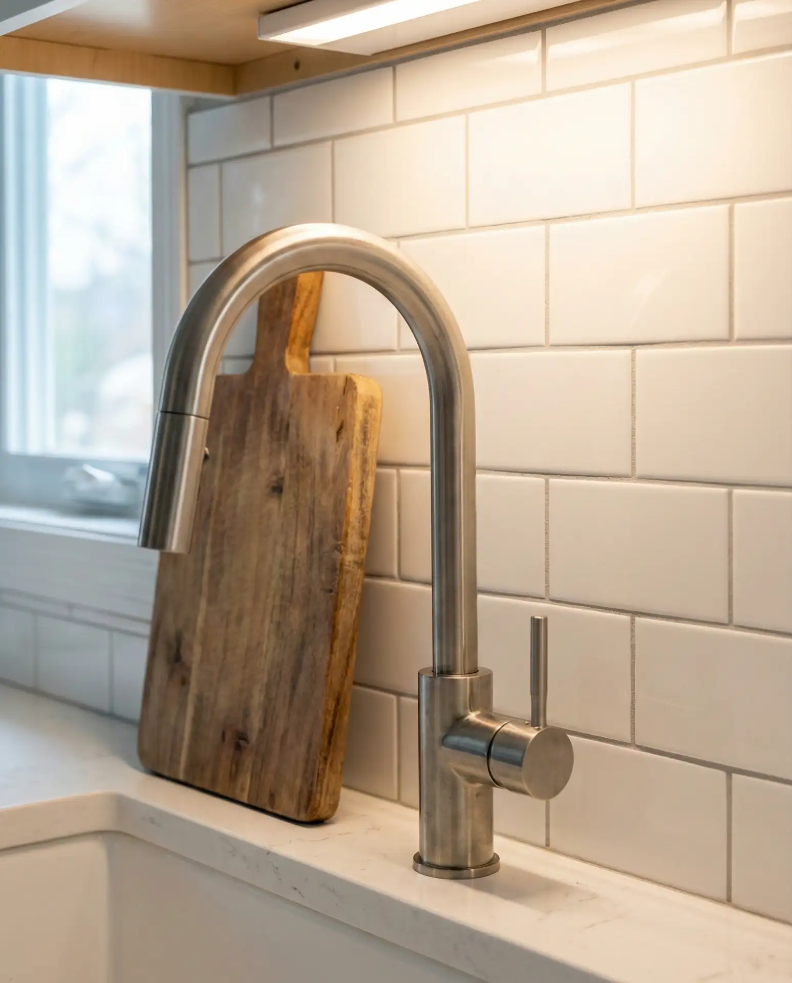 Subway Tile Backsplash in Classic White 1