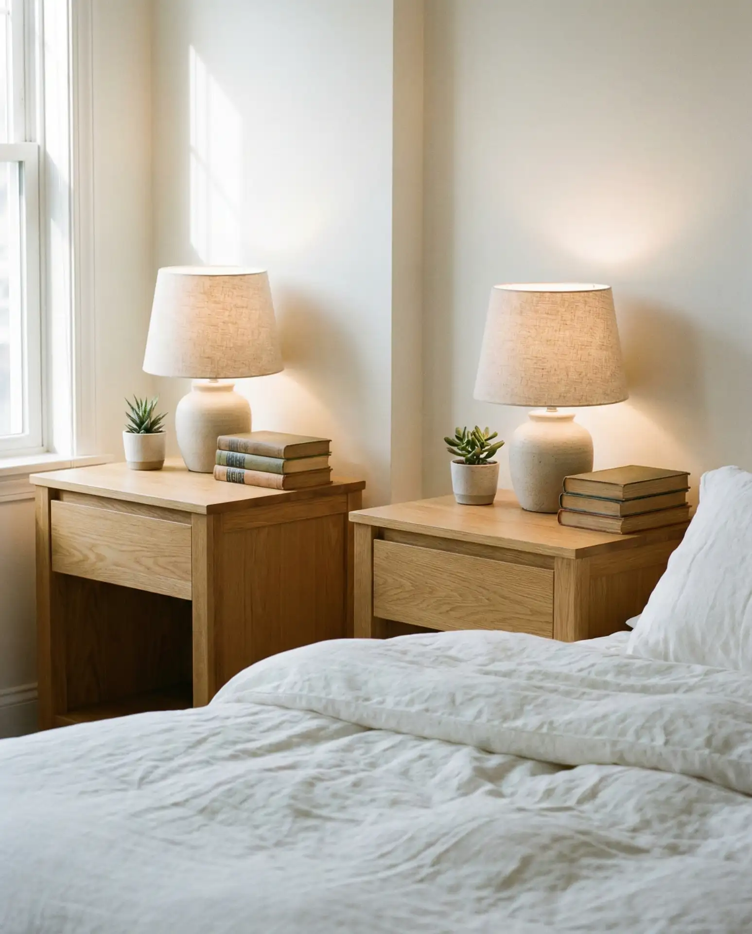 Symmetrical Nightstand Styling 1