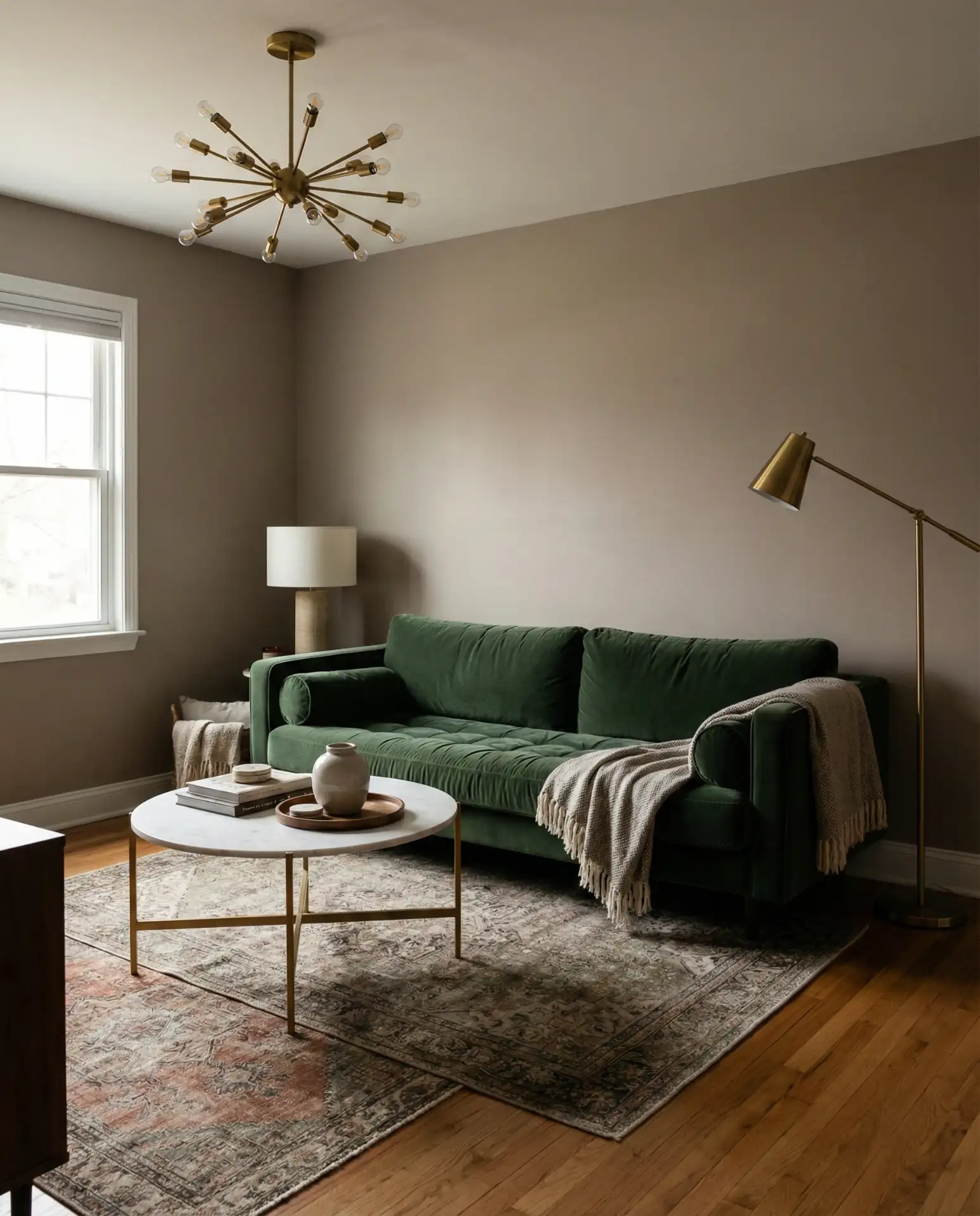 Taupe with Brass Fixtures 1