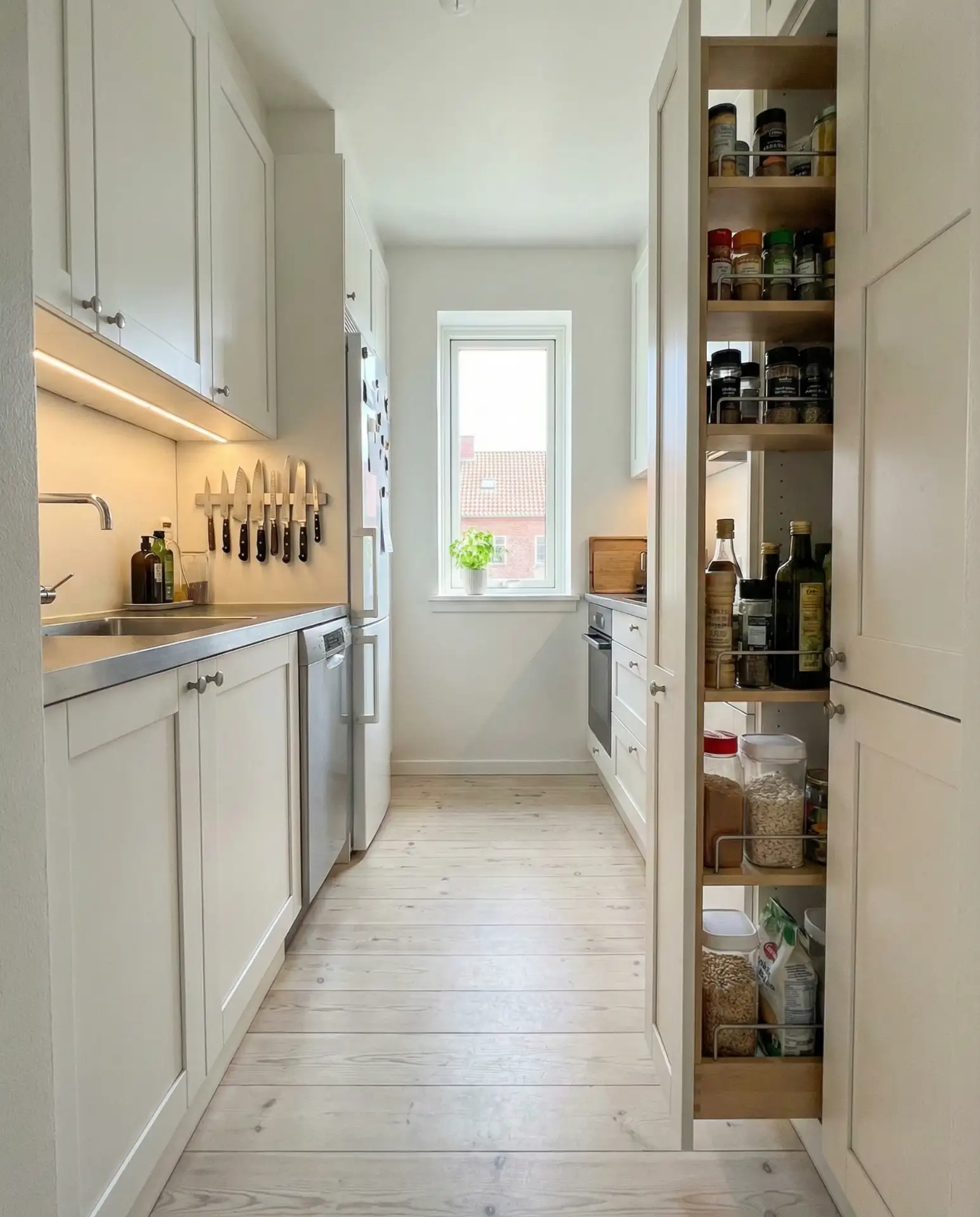 Tiny Galley Kitchen with Smart Storage 1