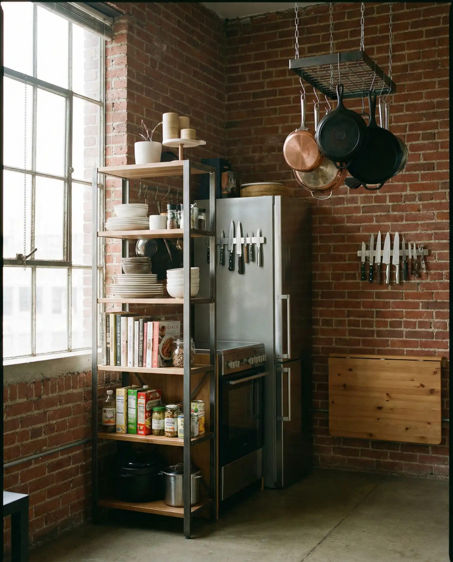 Tiny Urban Kitchen with Vertical Storage 2